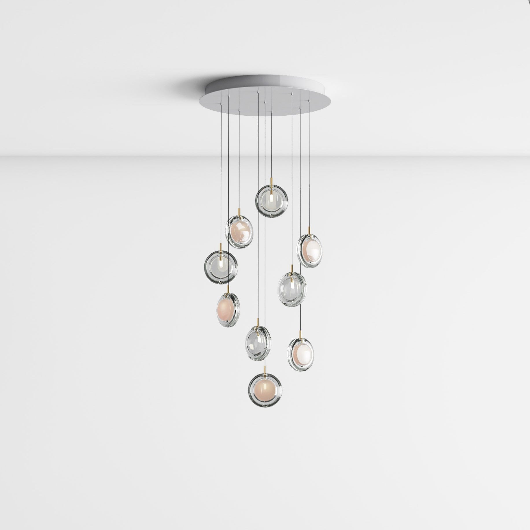 Lens Round Chandelier-Neutral Decor