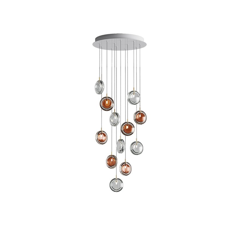 Lens Round Chandelier-Neutral Decor