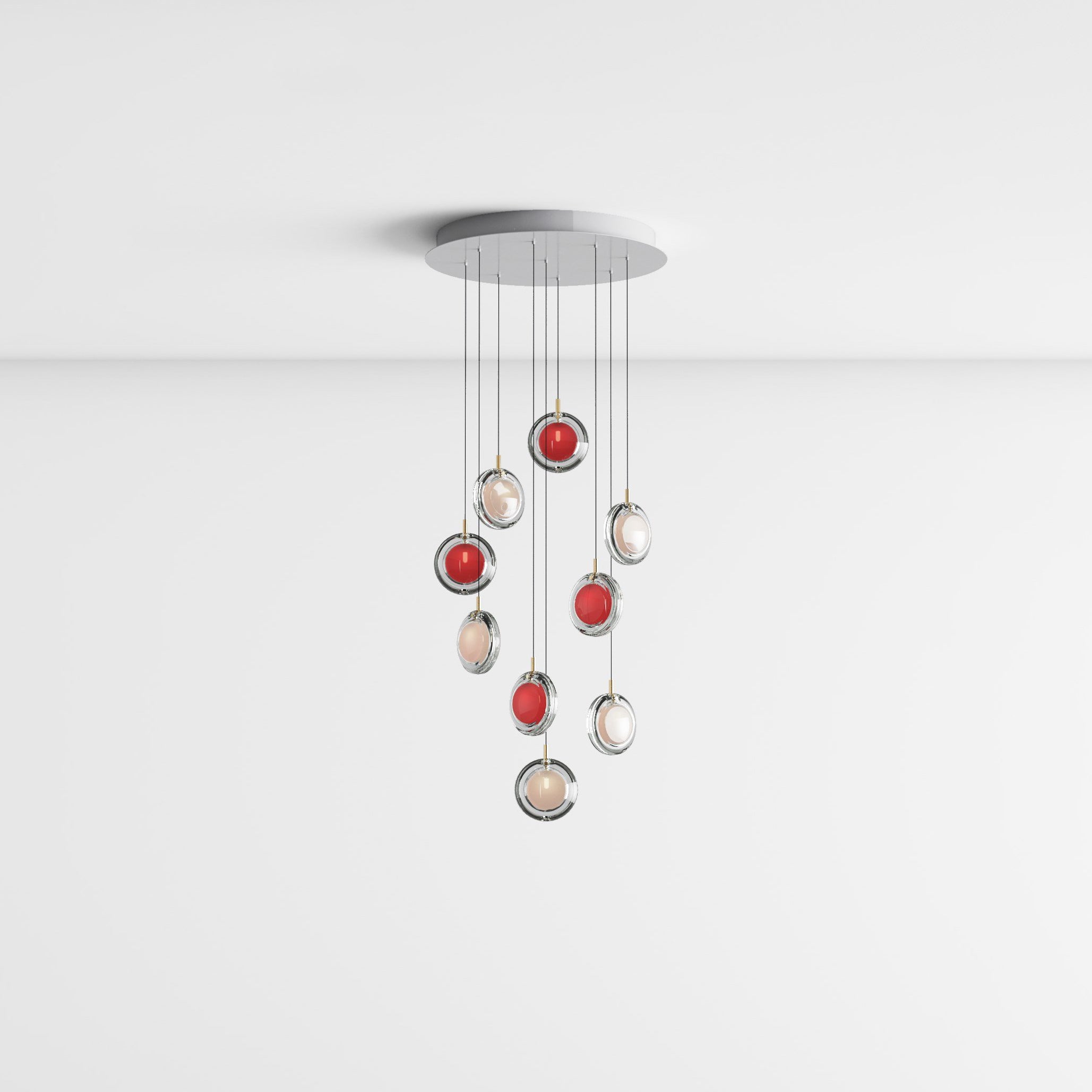 Lens Round Chandelier-Neutral Decor