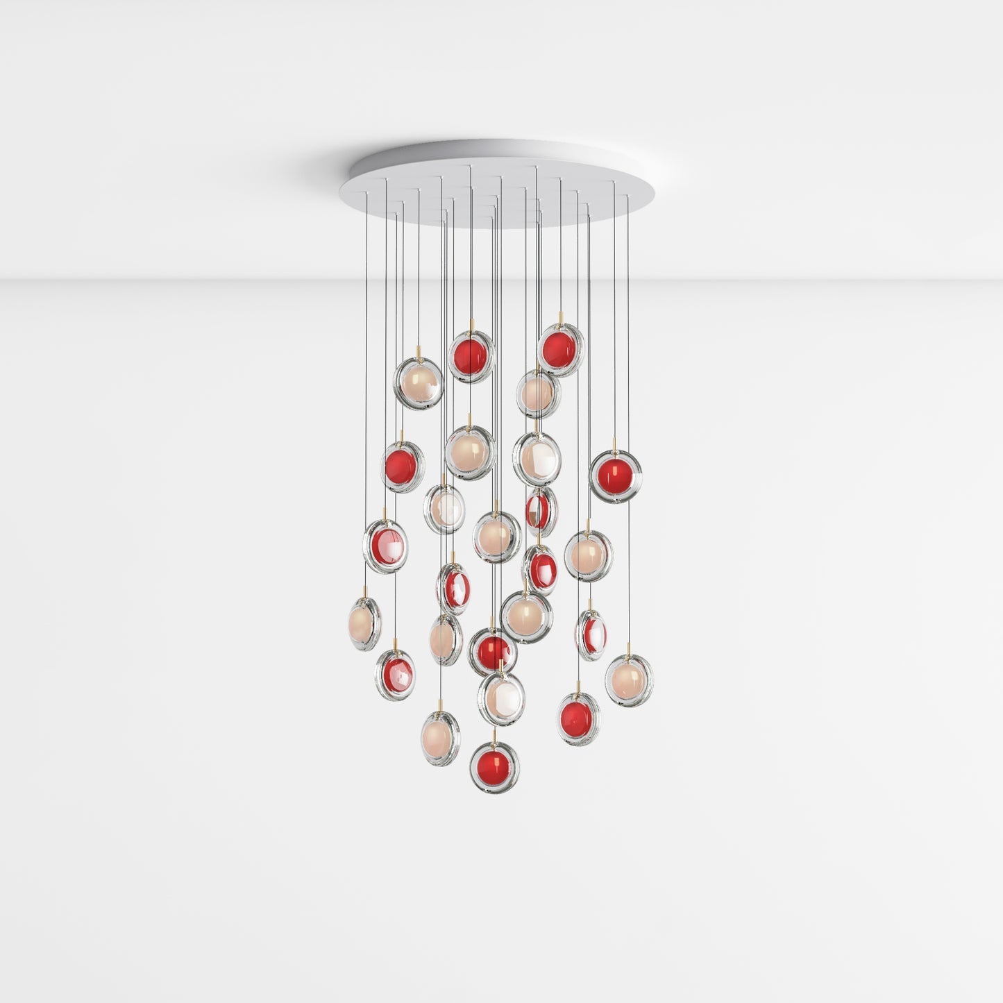 Lens Round Chandelier-Neutral Decor