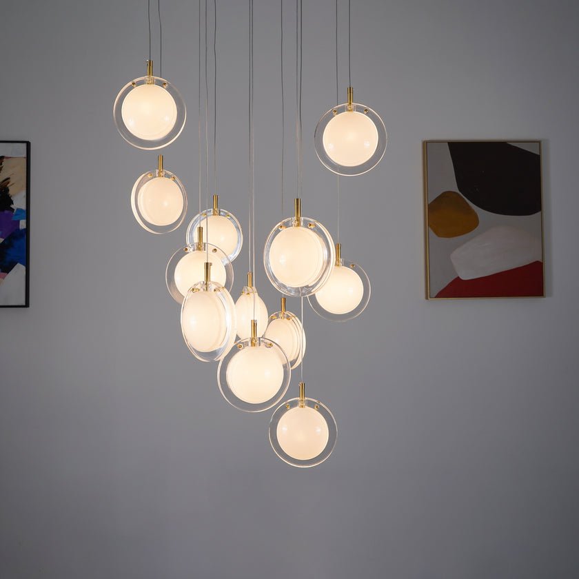 Lens Round Chandelier-Neutral Decor