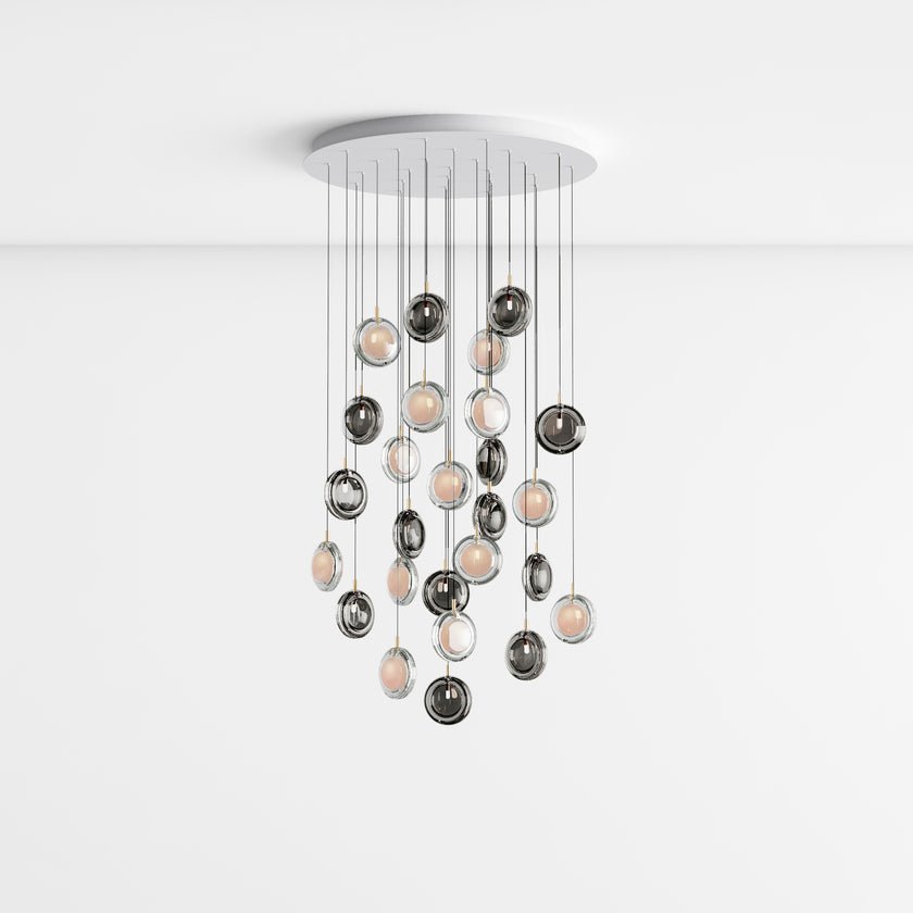 Lens Round Chandelier-Neutral Decor