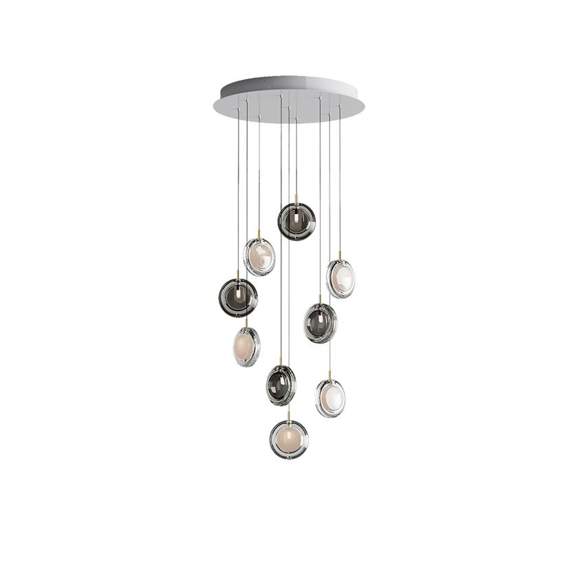 Lens Round Chandelier-Neutral Decor