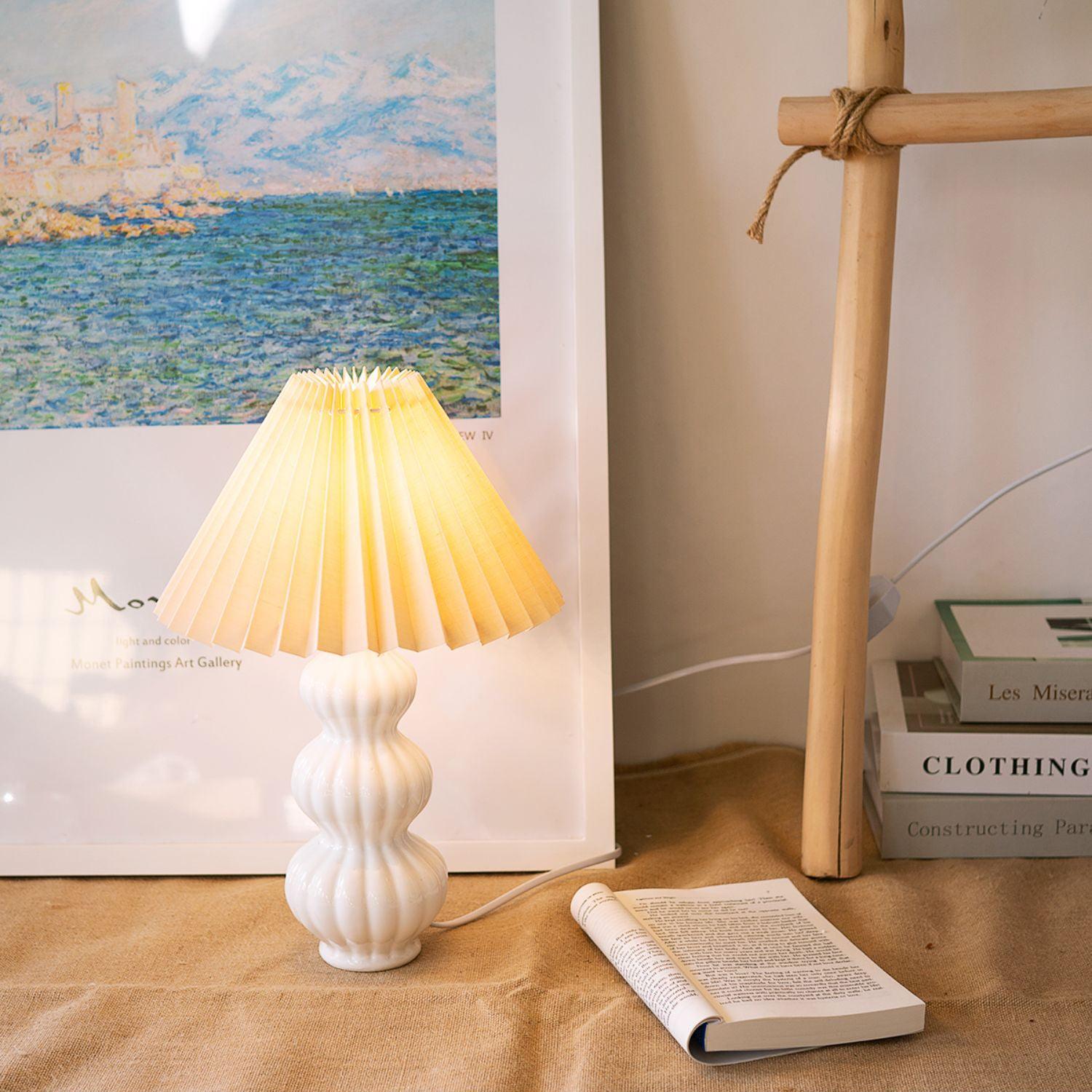 Hart Vintage Fabric Table lamp-Neutral Decor