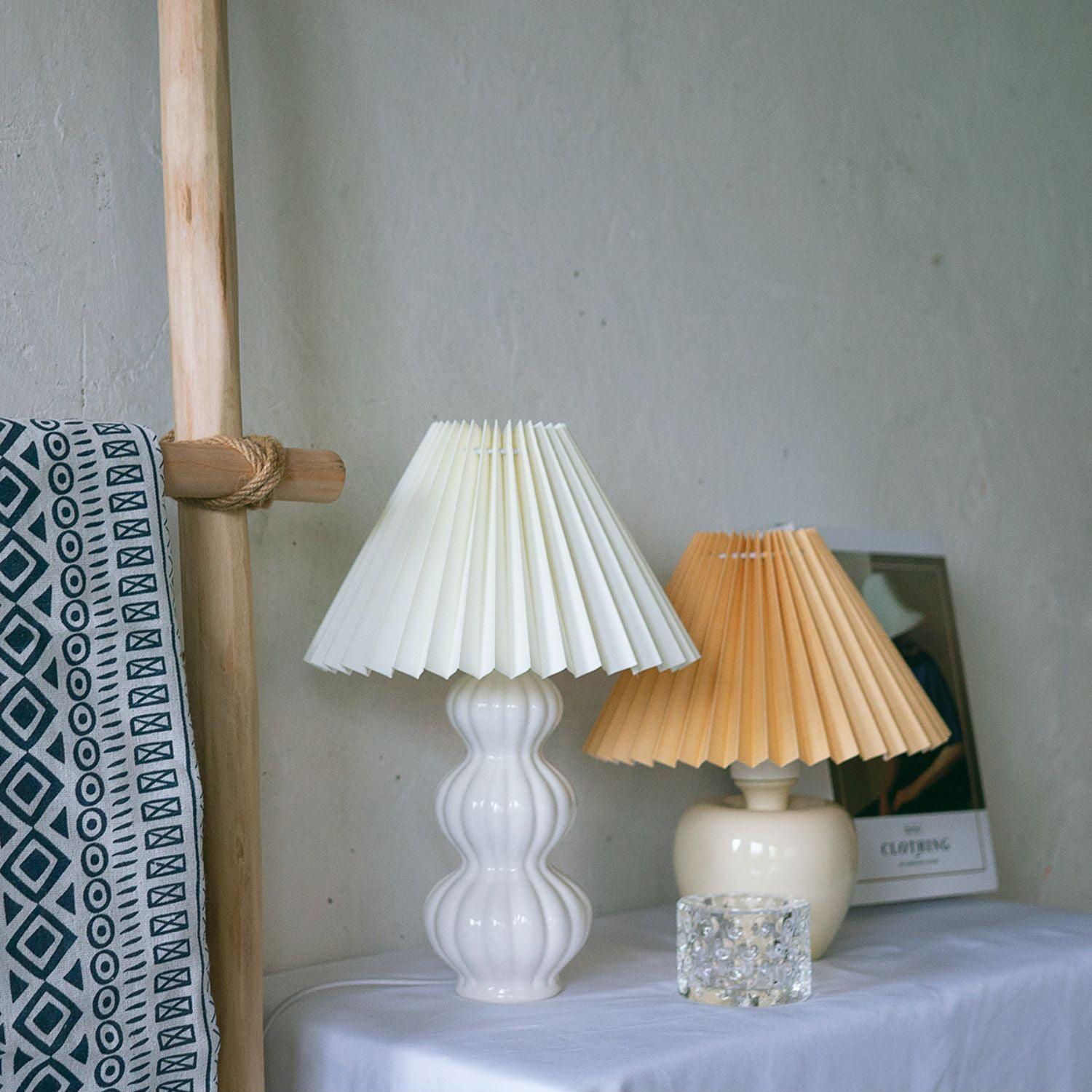 Hart Vintage Fabric Table lamp-Neutral Decor