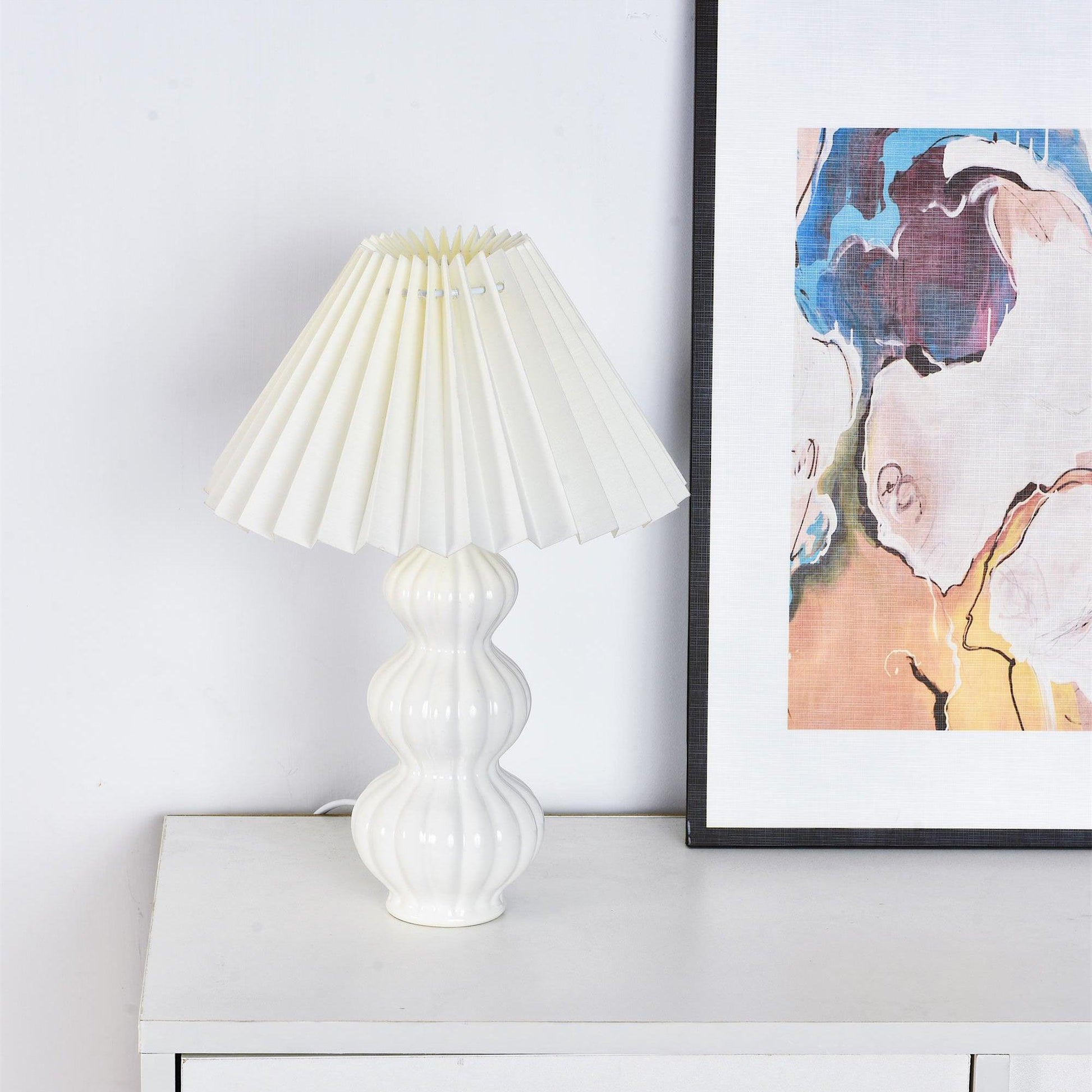 Hart Vintage Fabric Table lamp-Neutral Decor