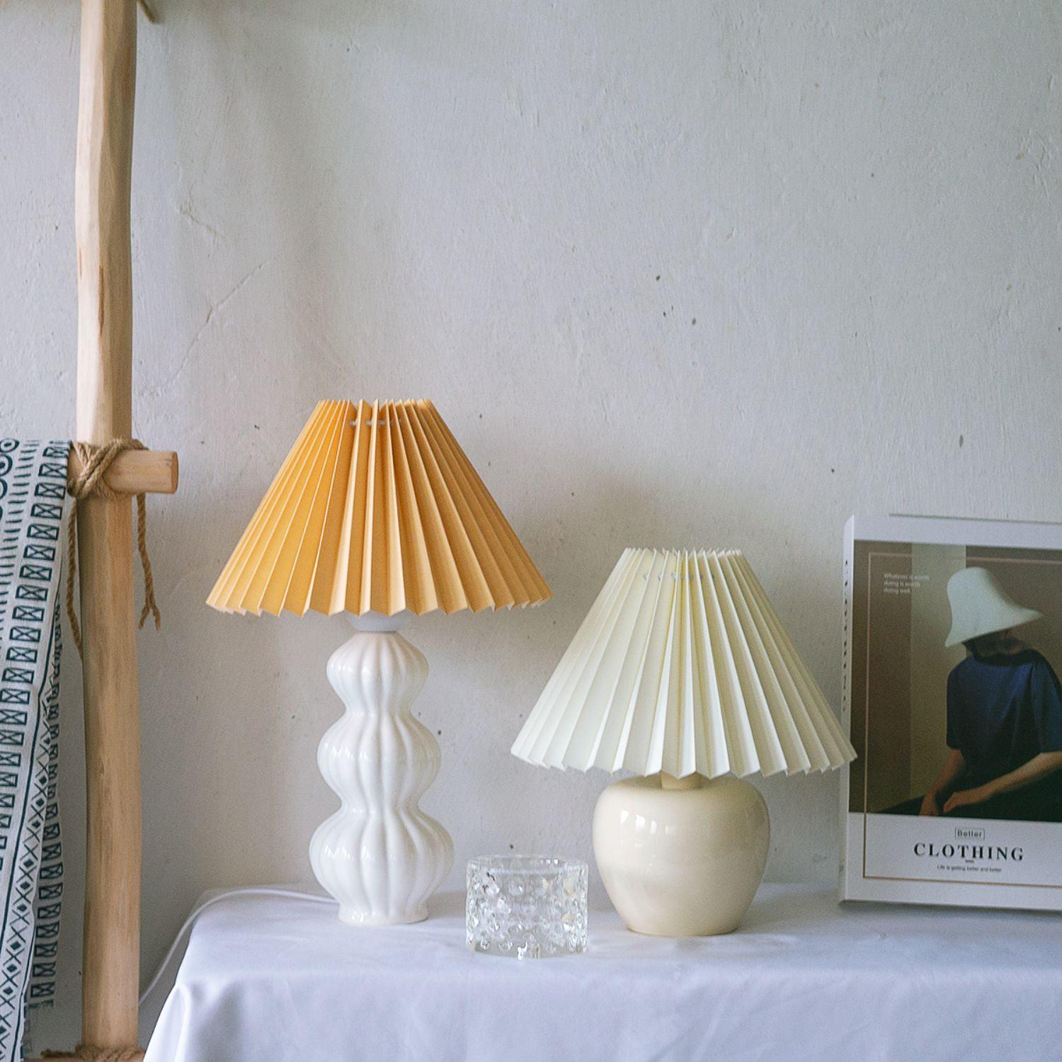 Hart Vintage Fabric Table lamp-Neutral Decor