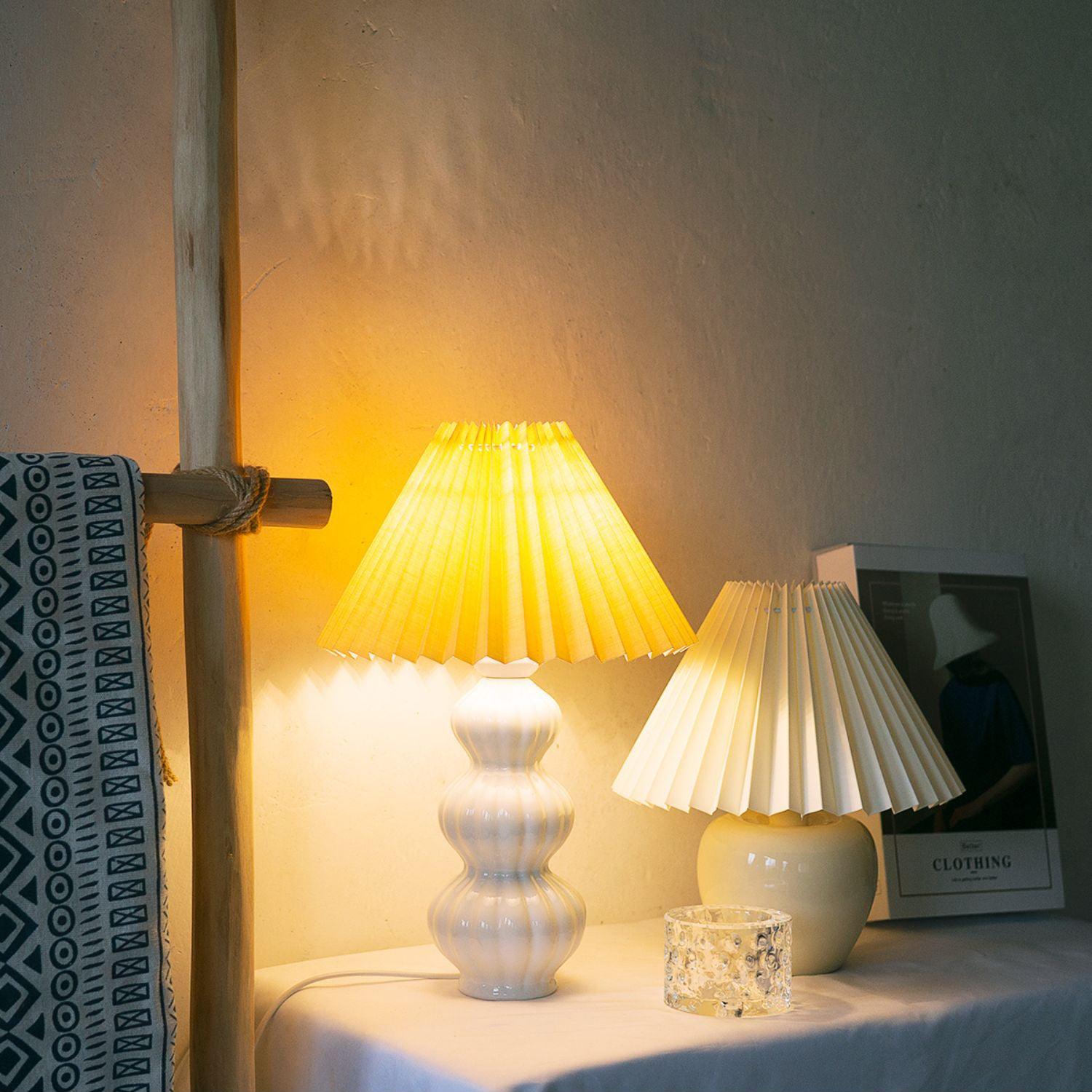 Hart Vintage Fabric Table lamp-Neutral Decor