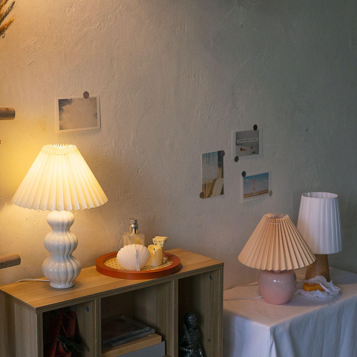 Hart Vintage Fabric Table lamp-Neutral Decor