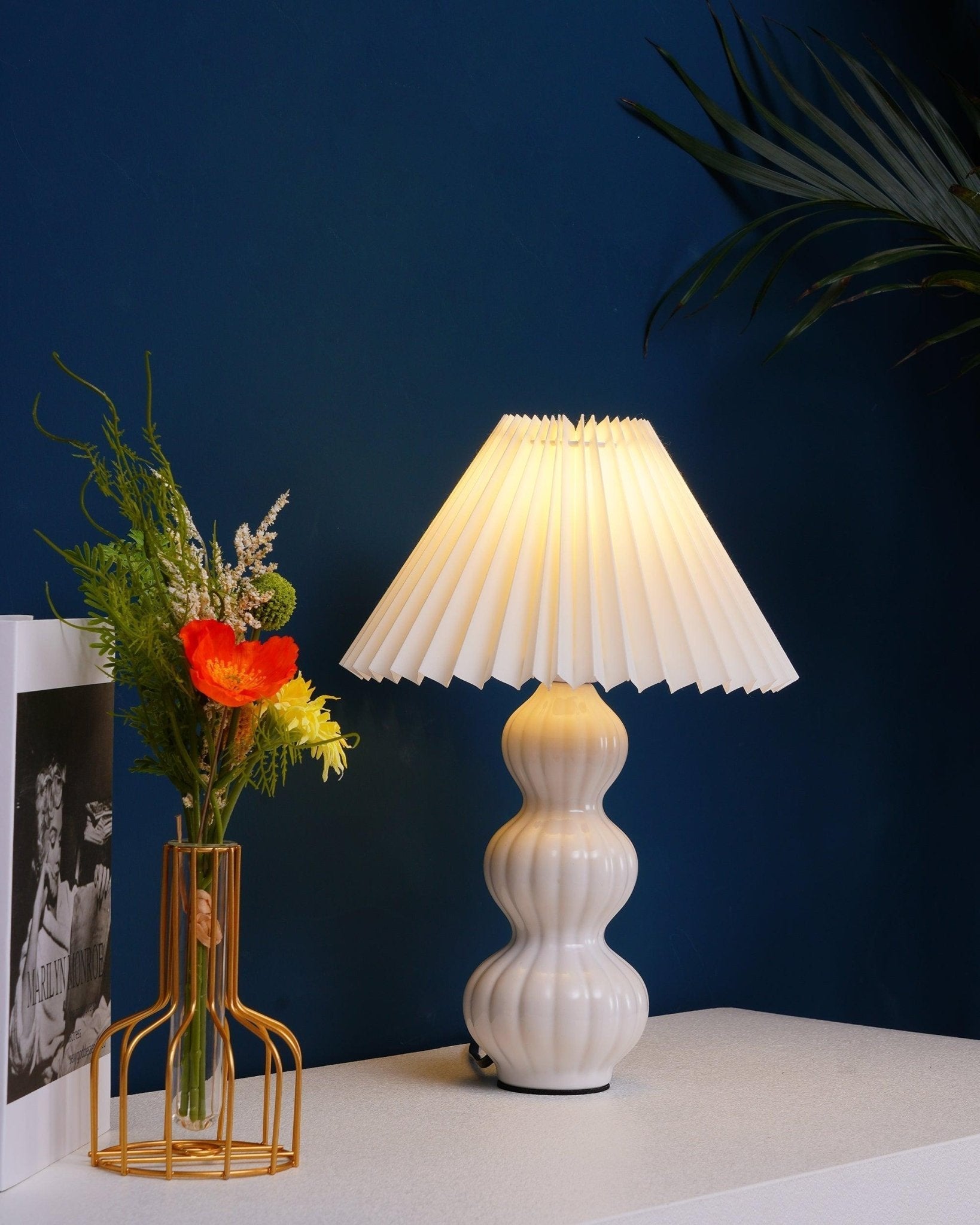 Hart Vintage Fabric Table lamp-Neutral Decor