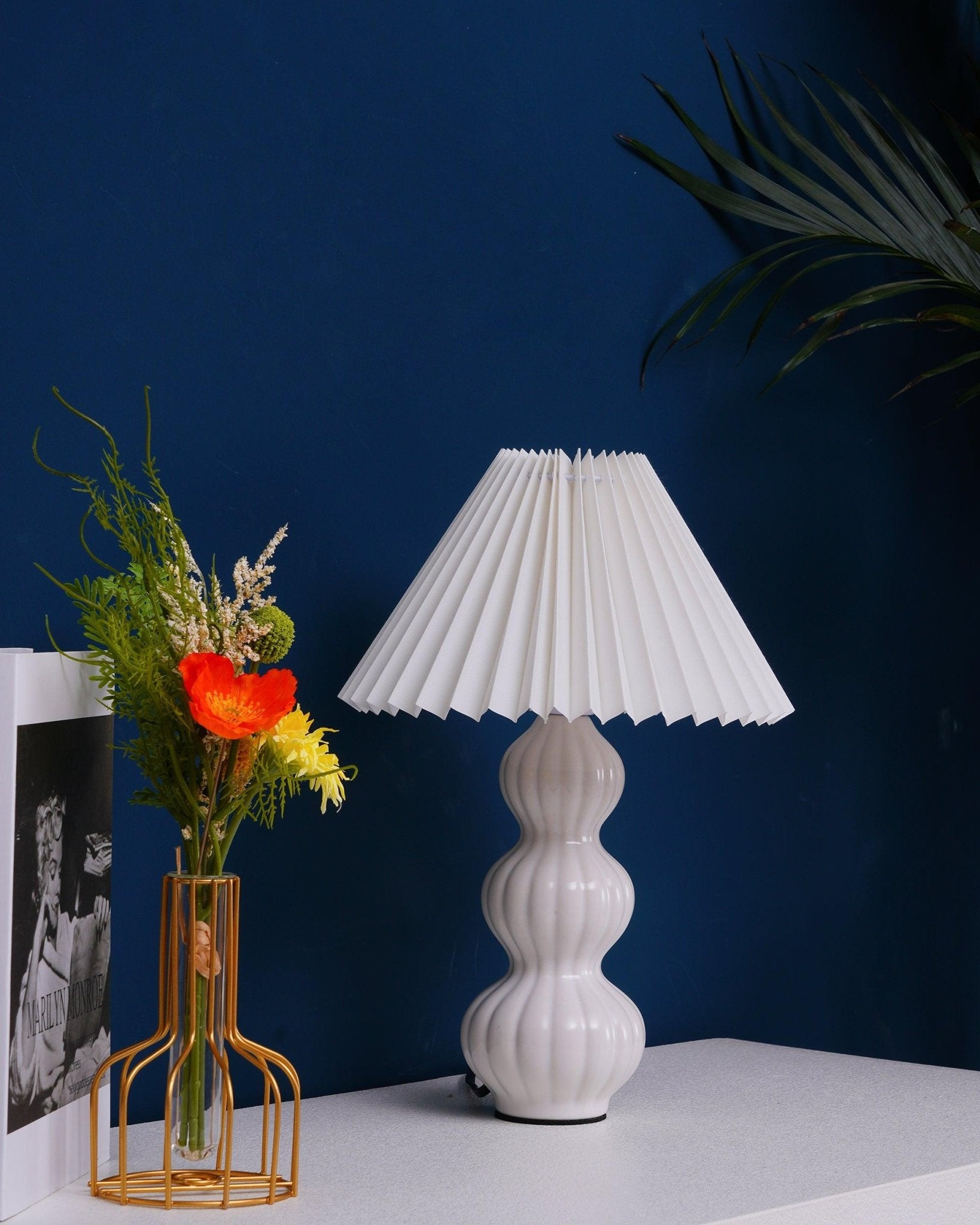 Hart Vintage Fabric Table lamp-Neutral Decor
