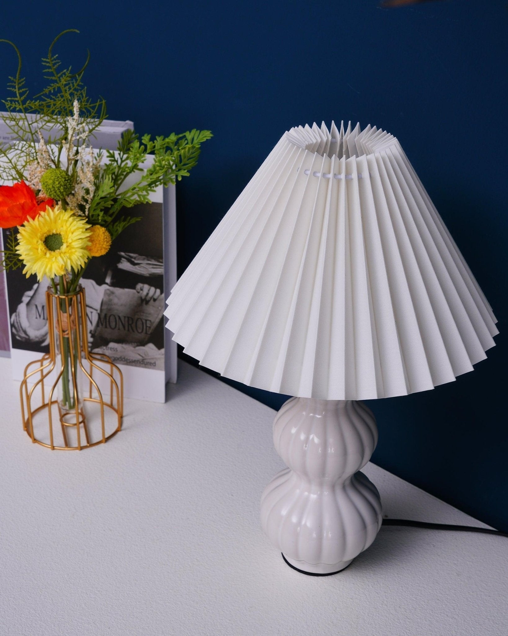 Hart Vintage Fabric Table lamp-Neutral Decor