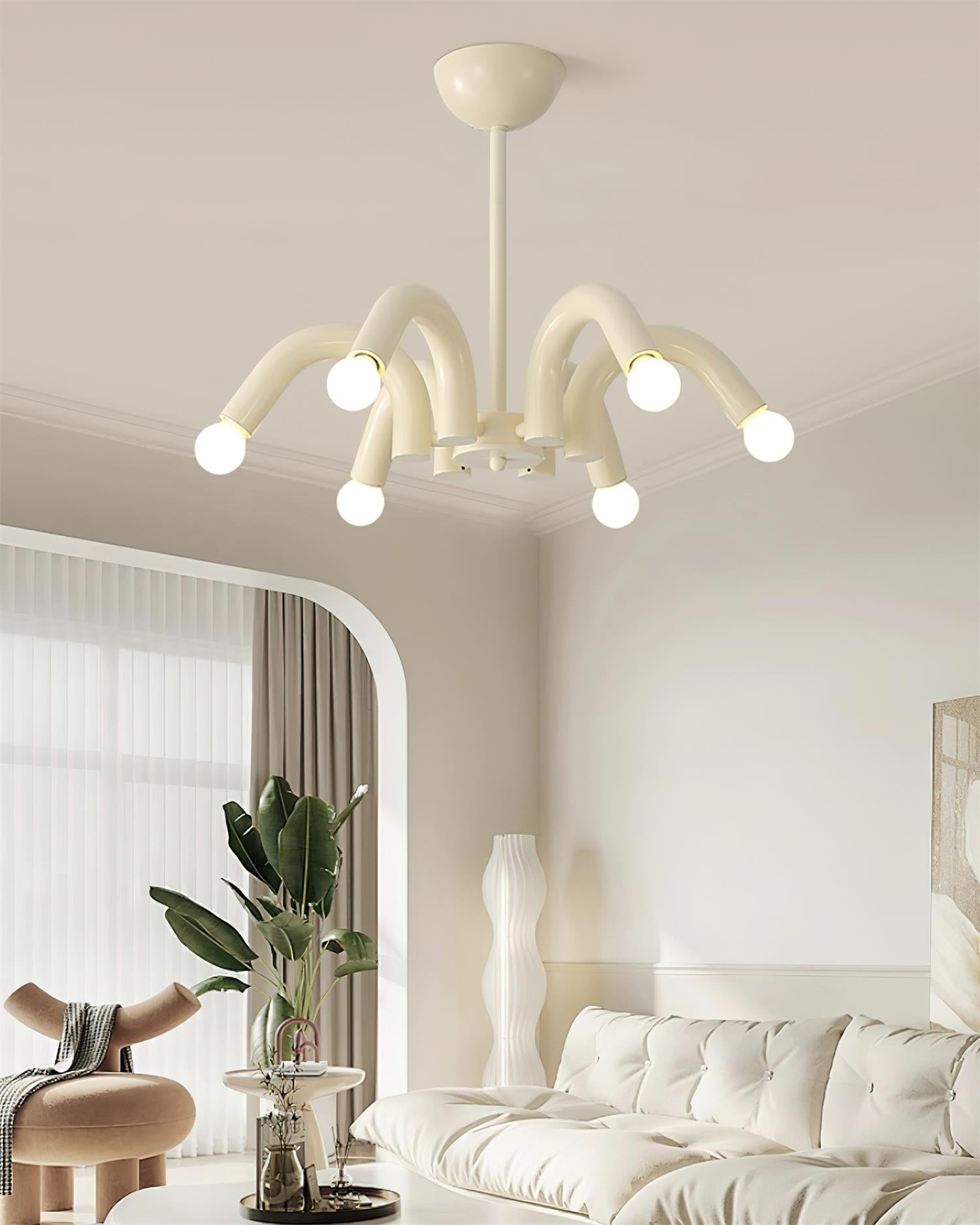 Fivelle Modern Cream Multi-Arm Chandelier