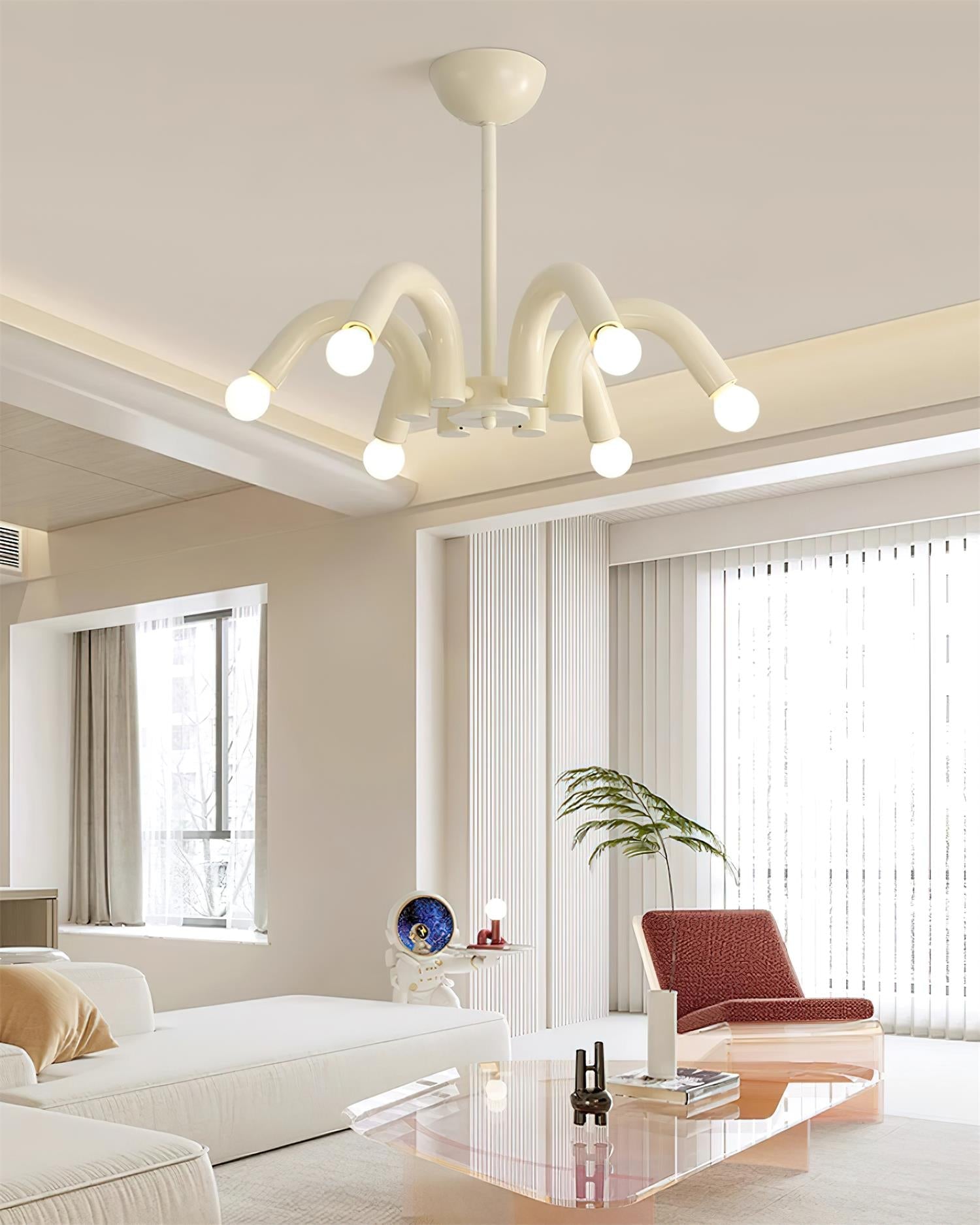 Fivelle Modern Cream Multi-Arm Chandelier
