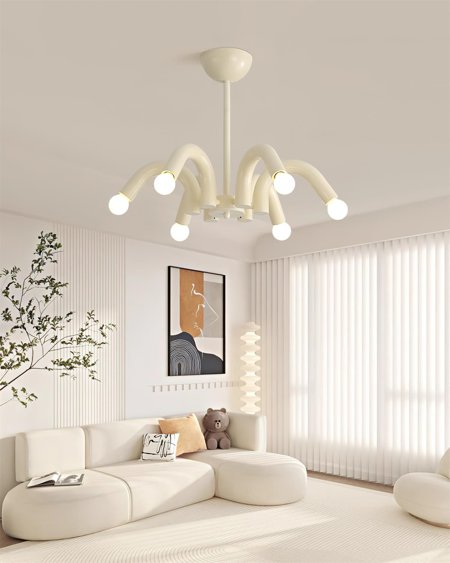 Fivelle Modern Cream Multi-Arm Chandelier