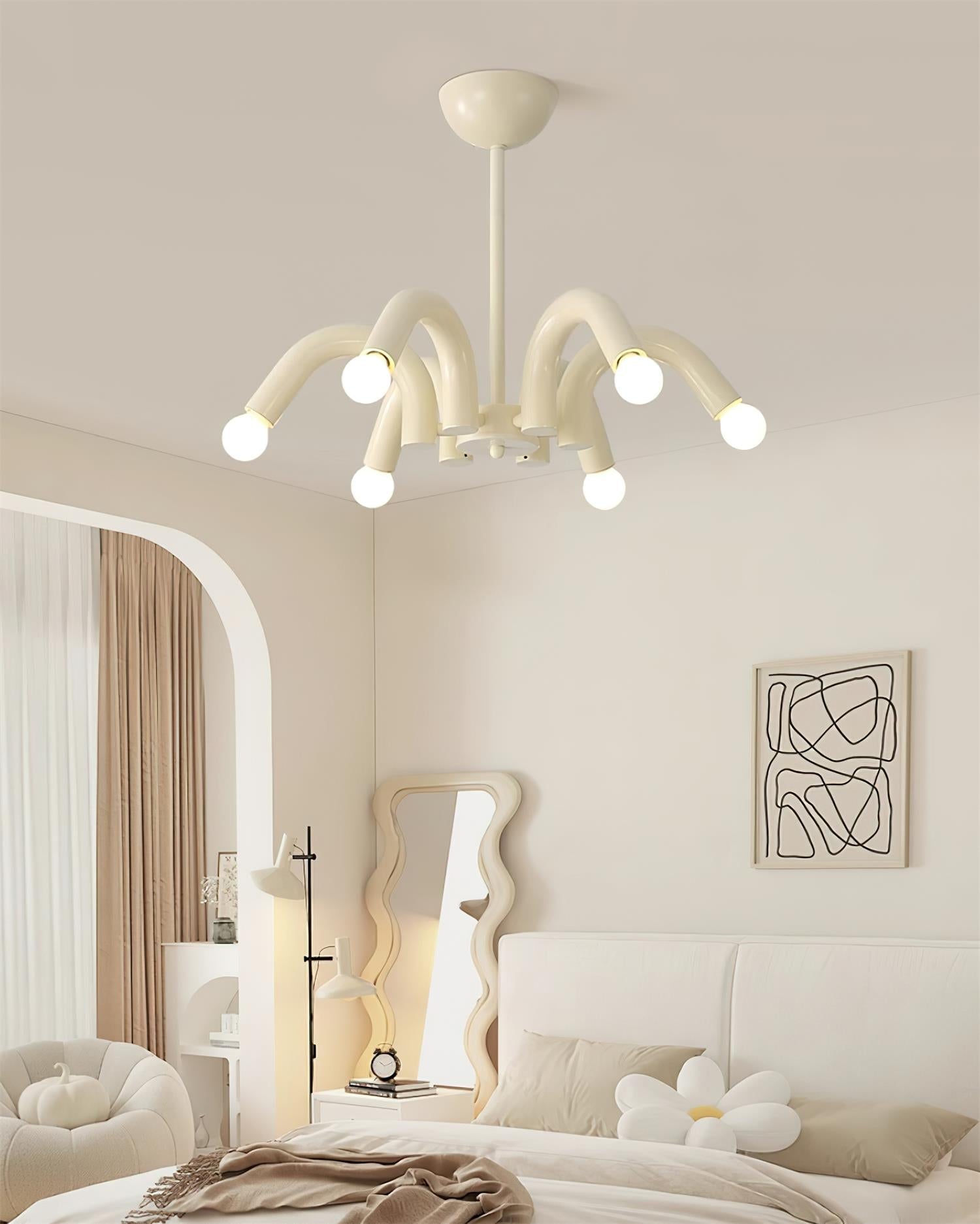 Fivelle Modern Cream Multi-Arm Chandelier