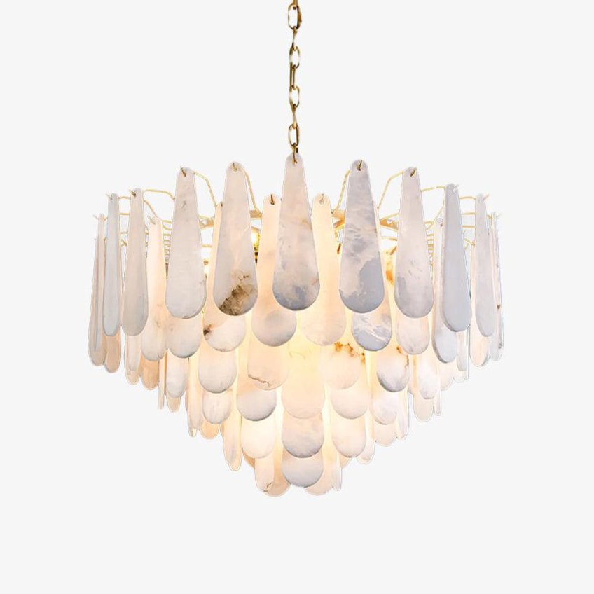 Aroxen Teardrop Alabaster Chandelier-Neutral Decor