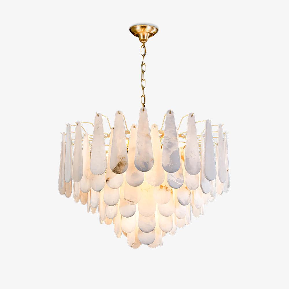 Aroxen Teardrop Alabaster Chandelier-Neutral Decor