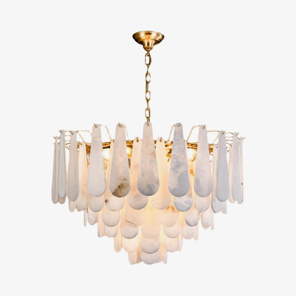 Aroxen Teardrop Alabaster Chandelier-Neutral Decor