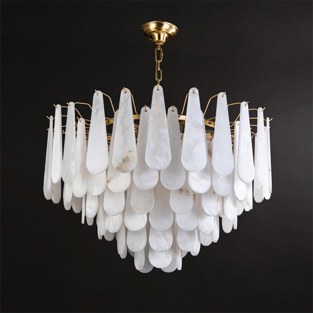 Aroxen Teardrop Alabaster Chandelier-Neutral Decor