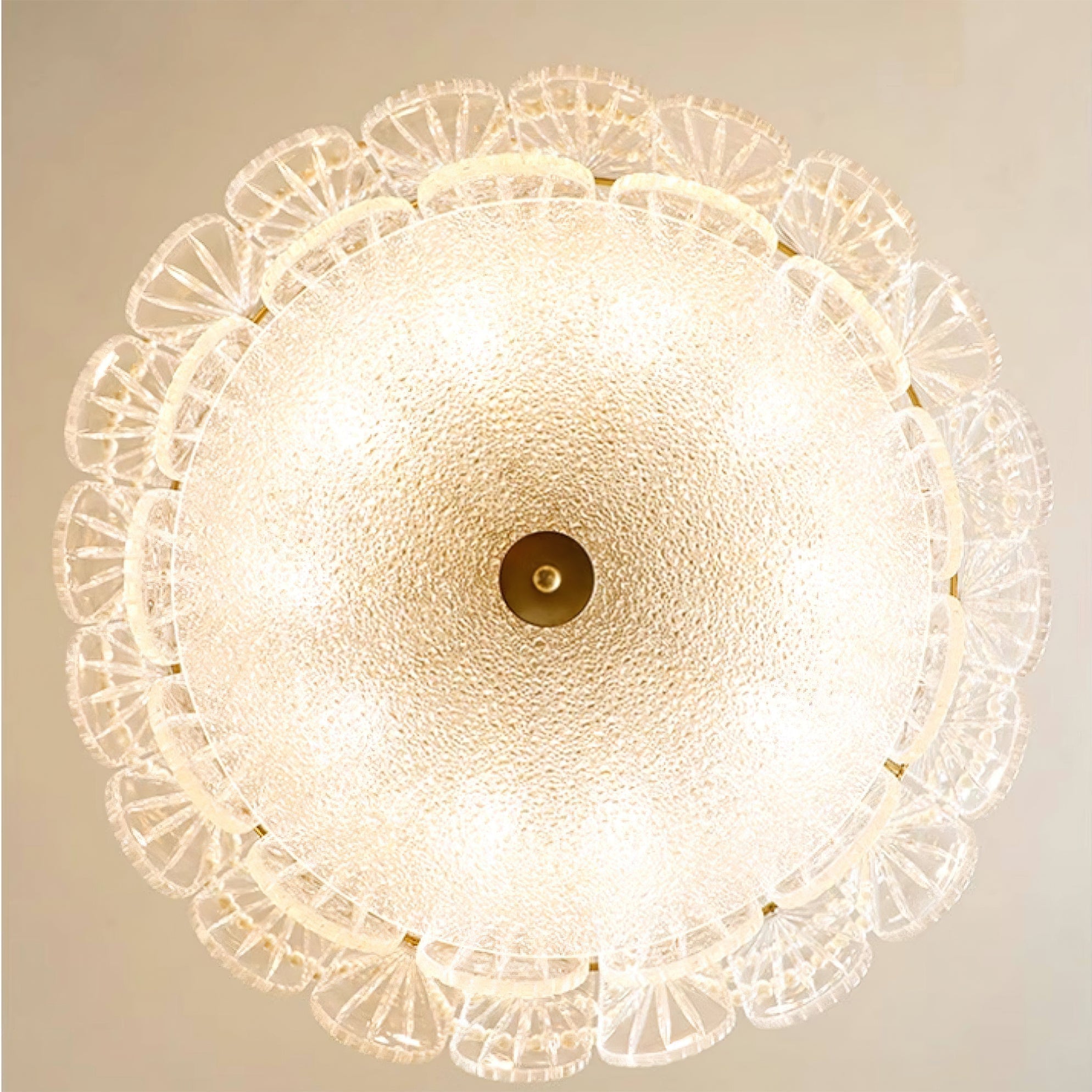 Lifestyle image of the Leon Chandelier over a kitchen island.
