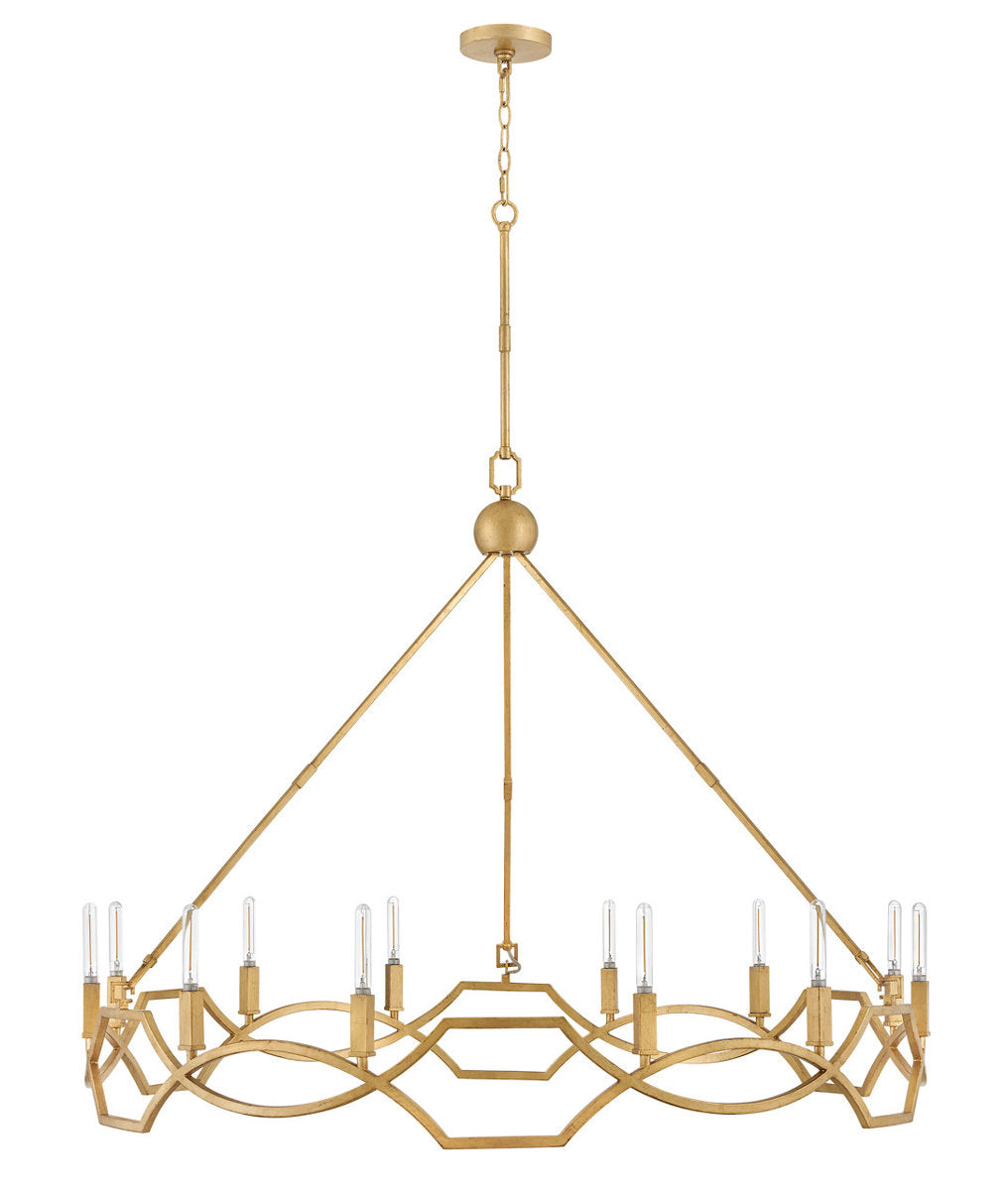 Side view of the Leona Chandelier against a plain background.