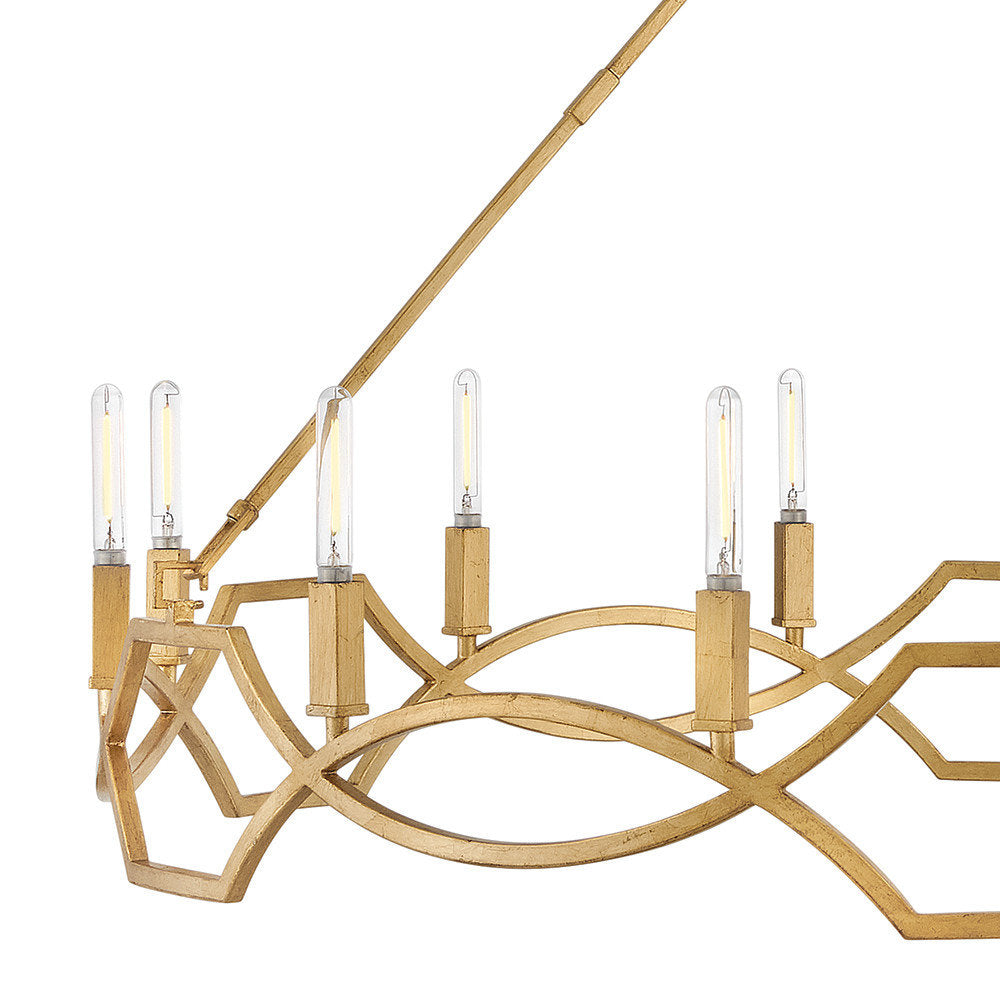 Top-down view of the Leona Chandelier's intricate design.