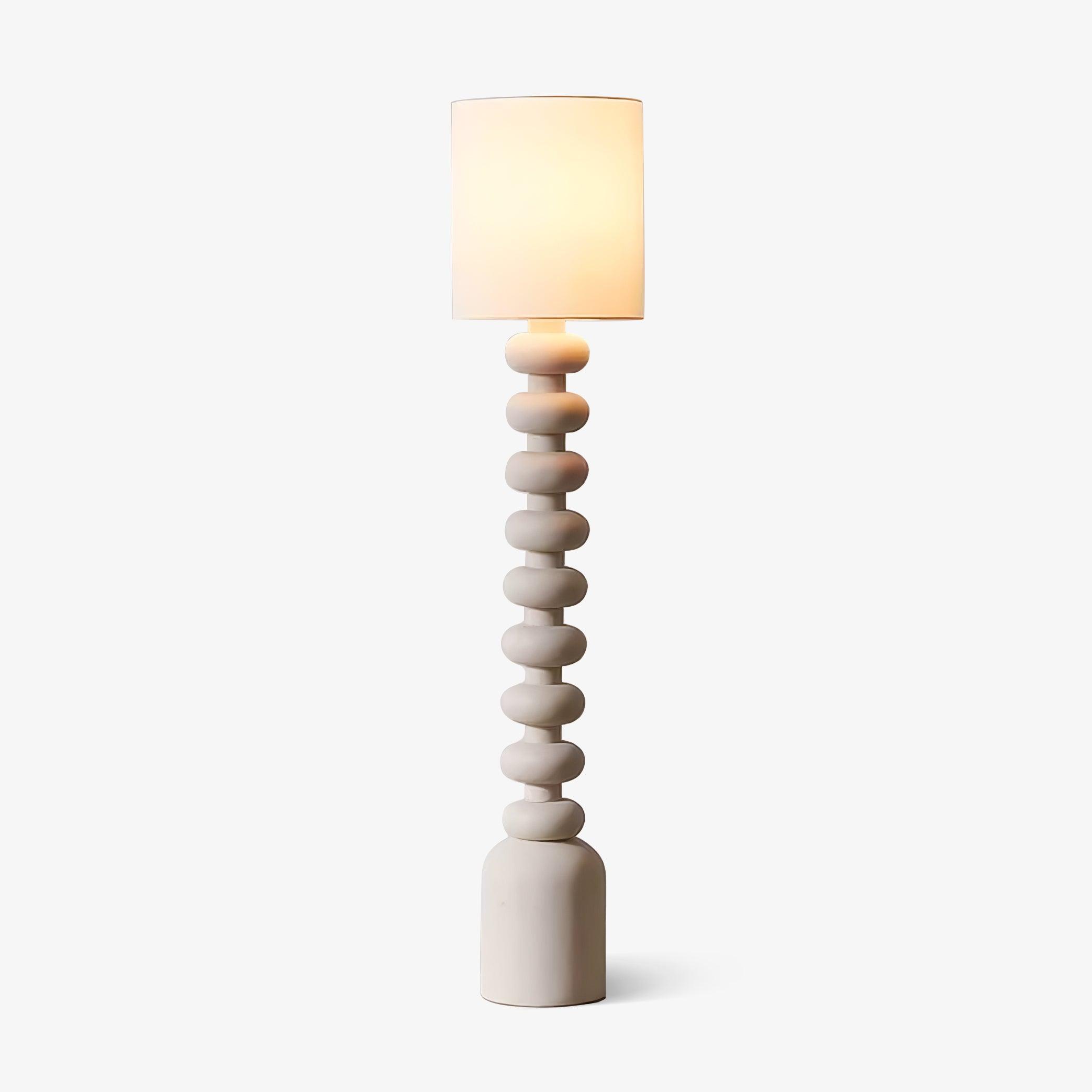 Khev Modern Fabric Floor Lamp-Neutral Decor