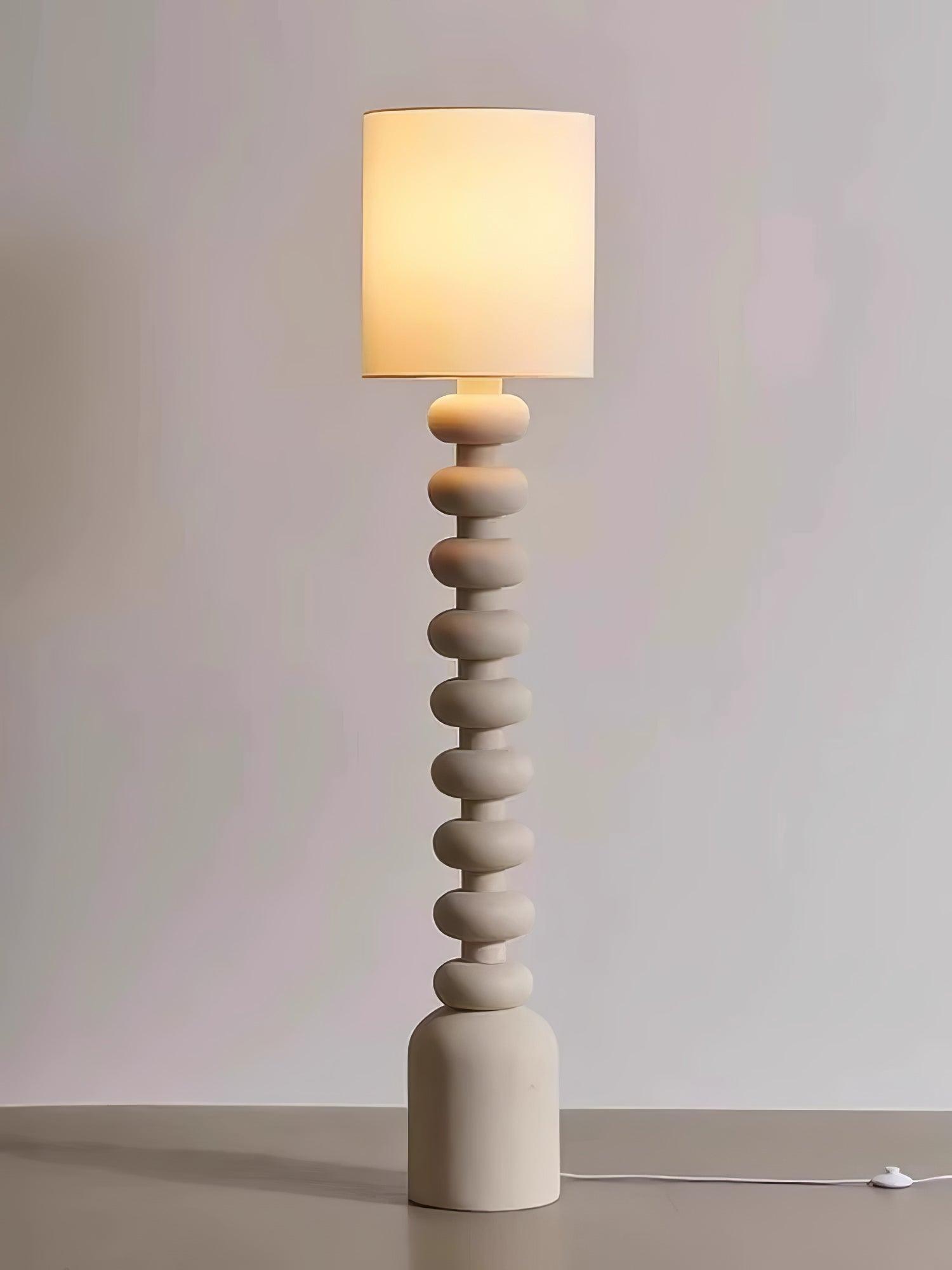 Khev Modern Fabric Floor Lamp-Neutral Decor