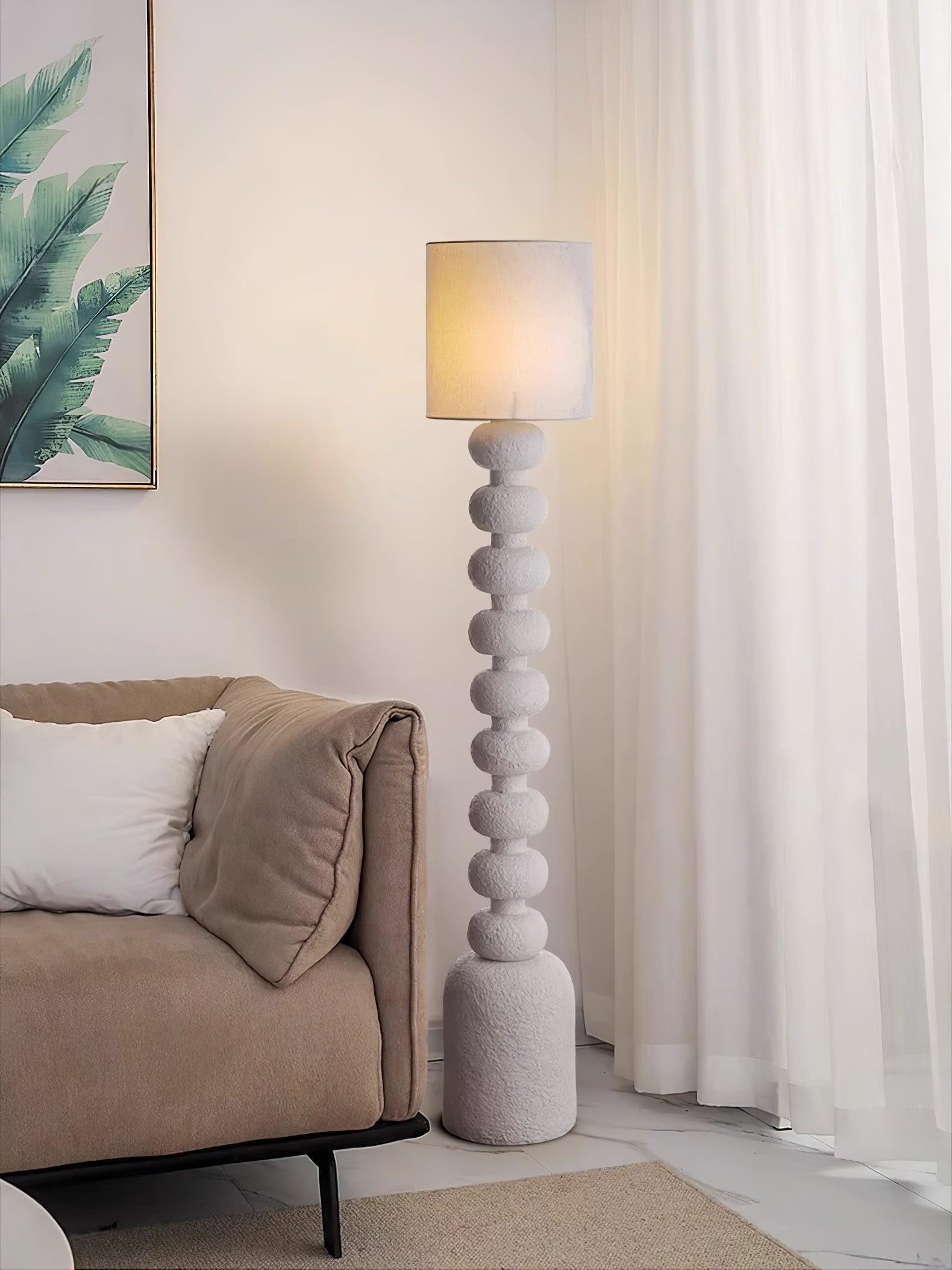Khev Modern Fabric Floor Lamp-Neutral Decor