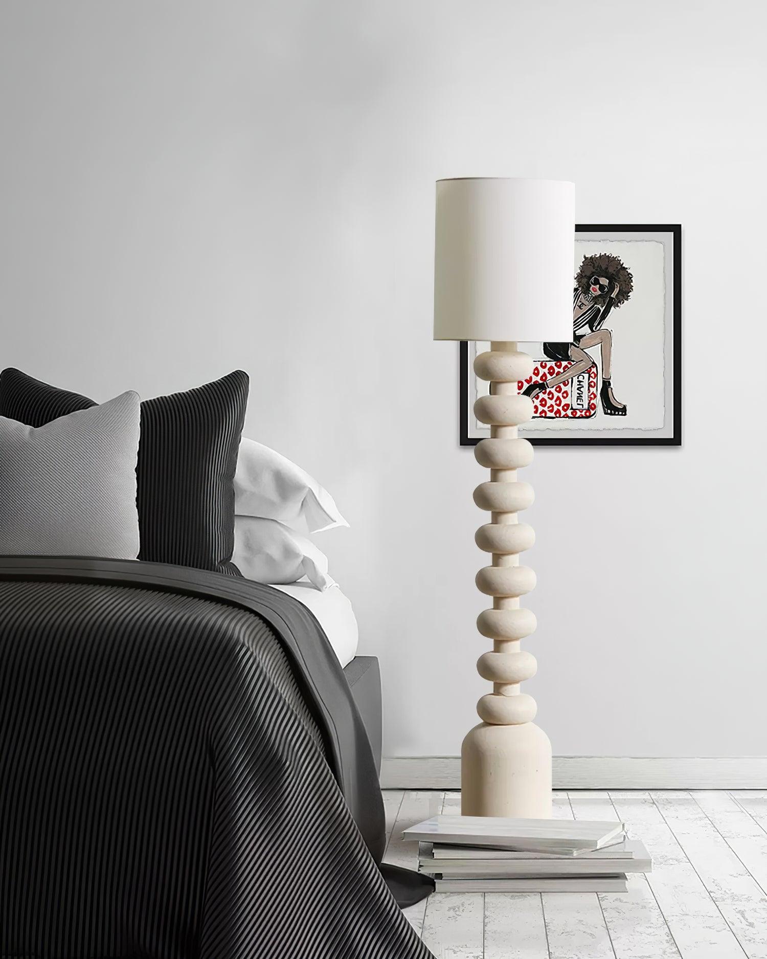 Khev Modern Fabric Floor Lamp-Neutral Decor