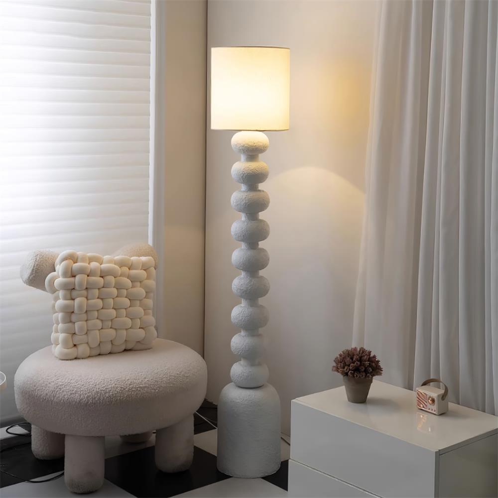 Khev Modern Fabric Floor Lamp-Neutral Decor