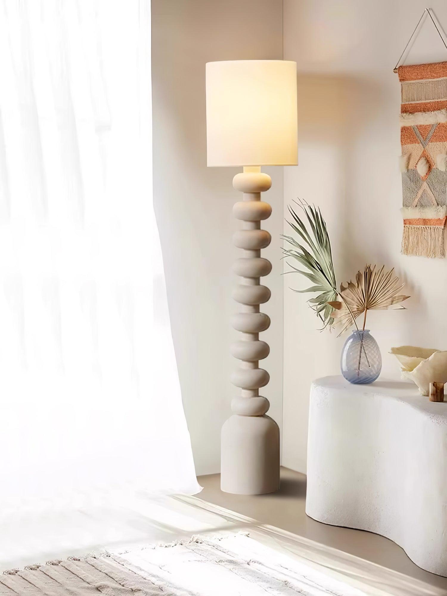 Khev Modern Fabric Floor Lamp-Neutral Decor