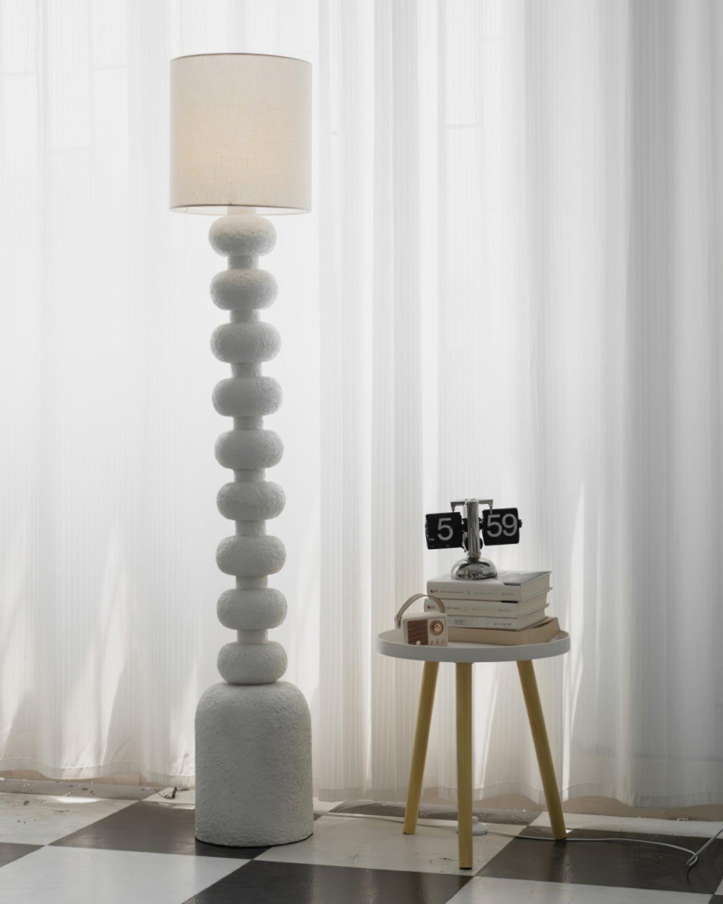 Khev Modern Fabric Floor Lamp-Neutral Decor