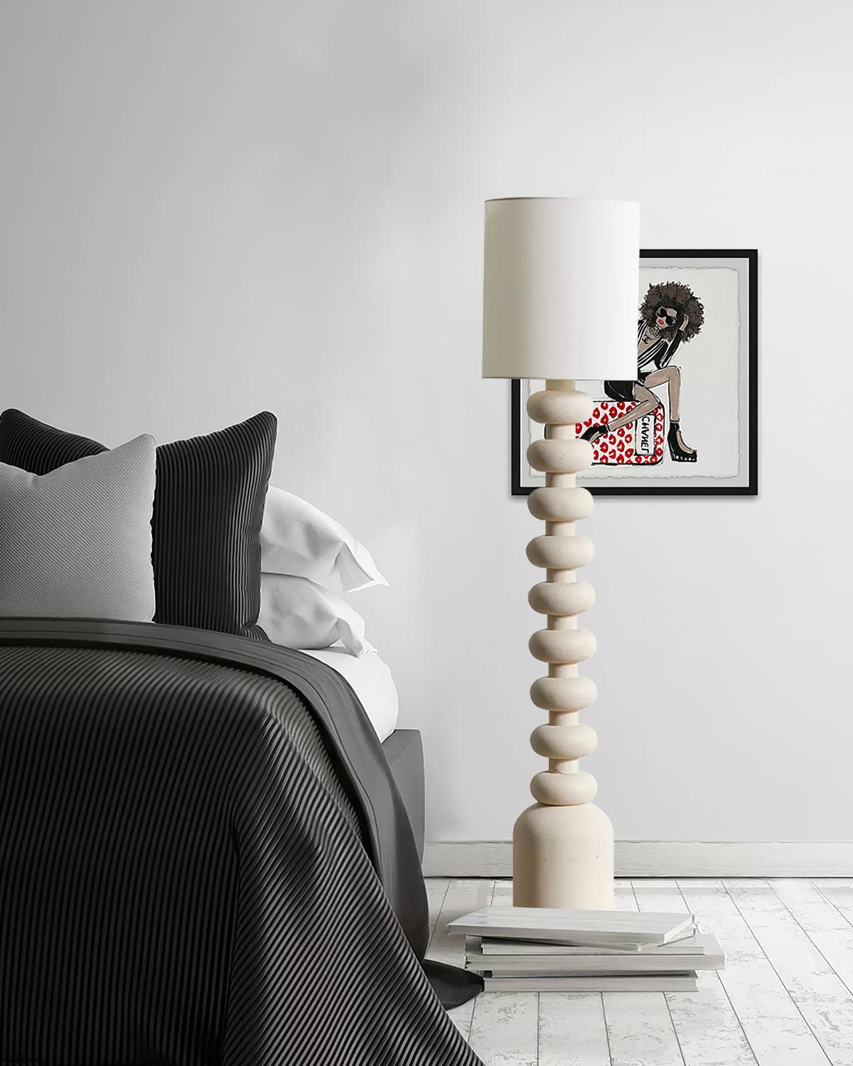 Khev Modern Fabric Floor Lamp-Neutral Decor