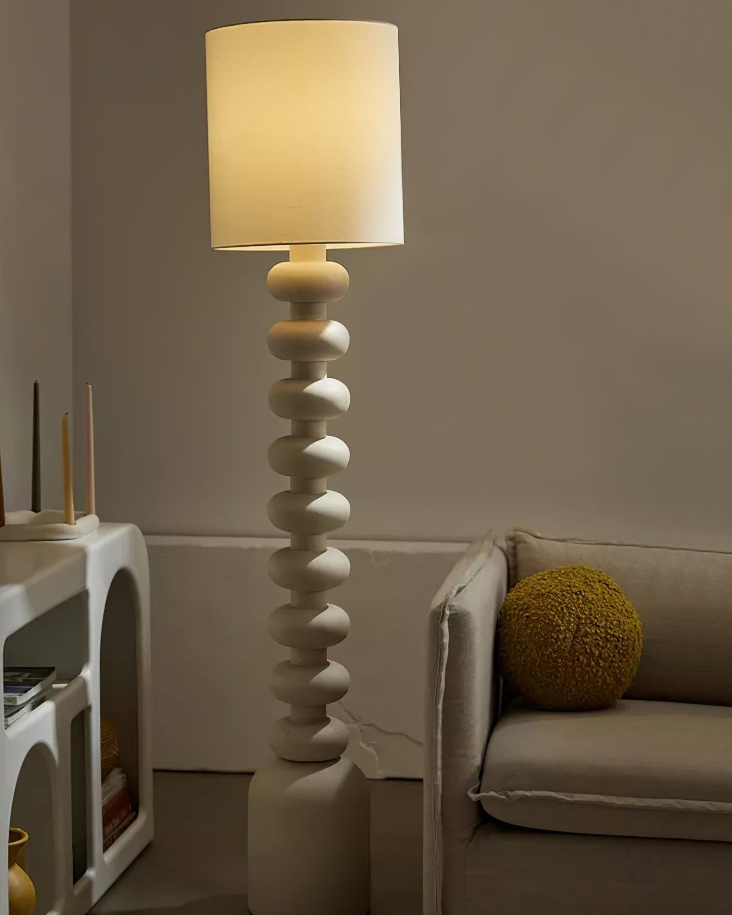 Khev Modern Fabric Floor Lamp-Neutral Decor
