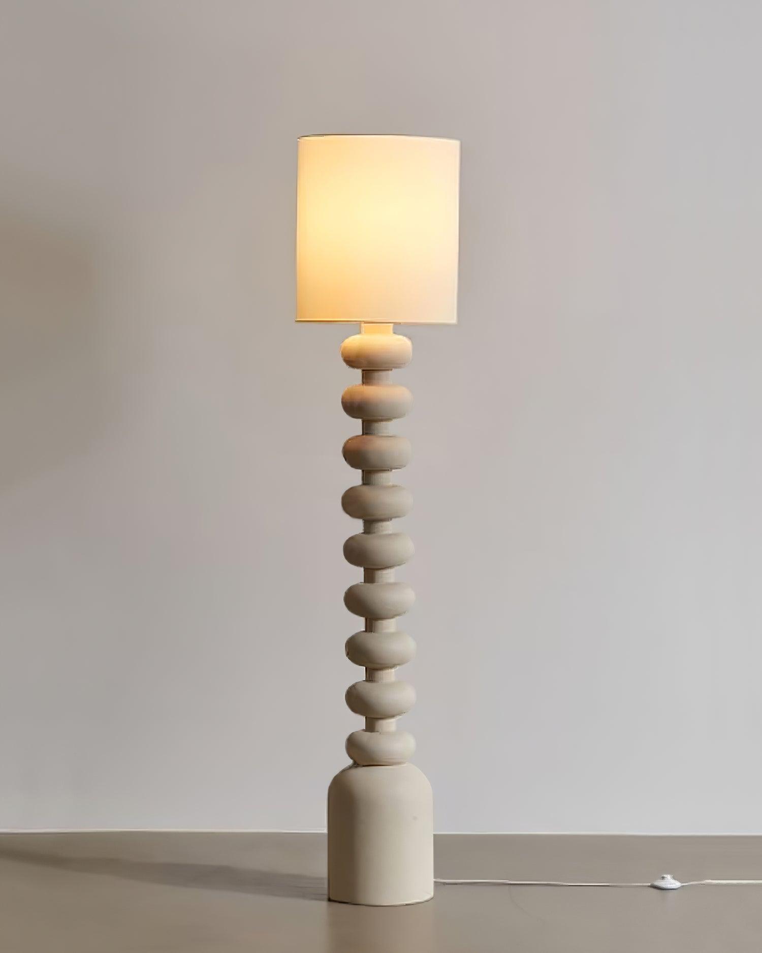 Khev Modern Fabric Floor Lamp-Neutral Decor