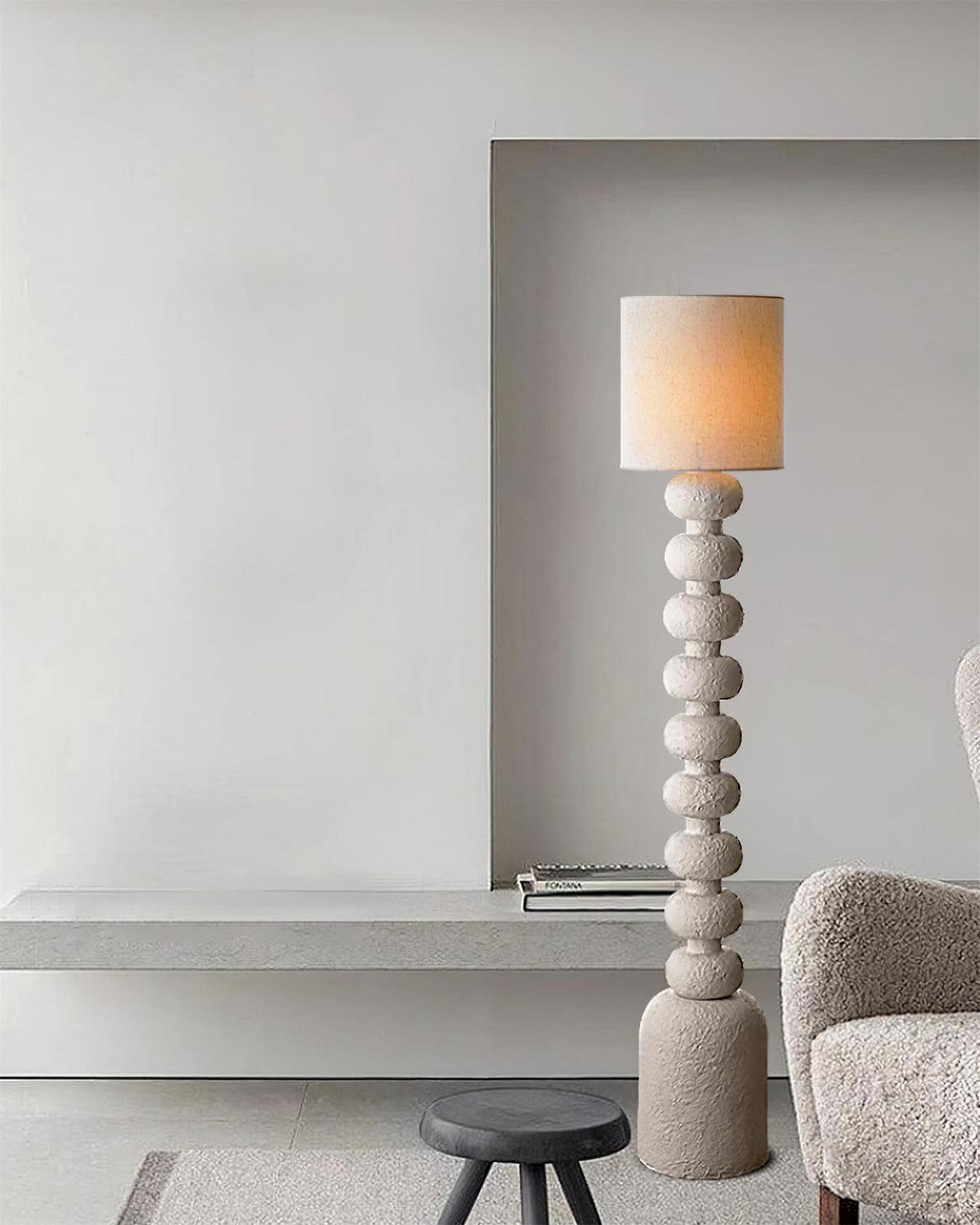 Khev Modern Fabric Floor Lamp-Neutral Decor