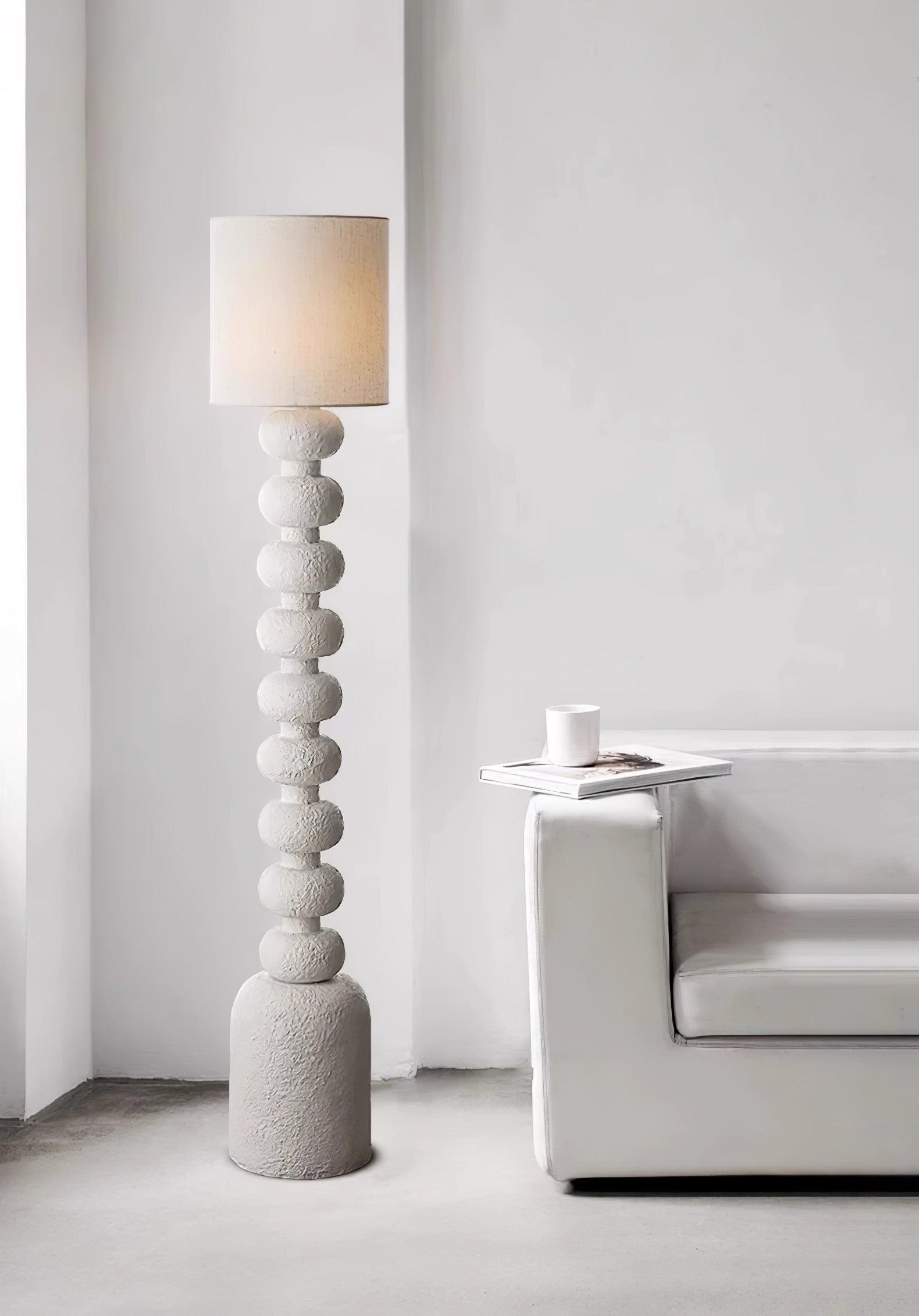 Khev Modern Fabric Floor Lamp-Neutral Decor