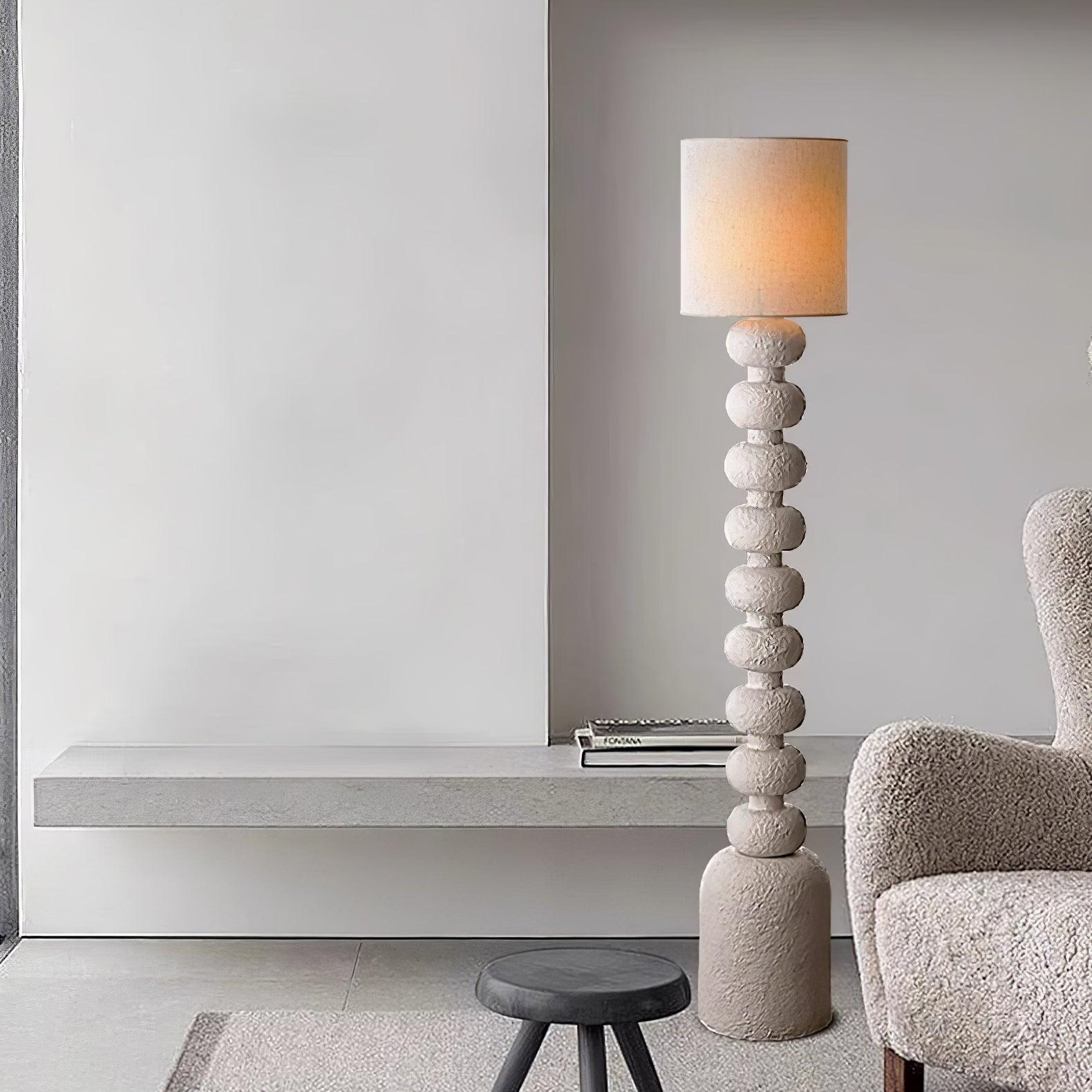 Khev Modern Fabric Floor Lamp-Neutral Decor