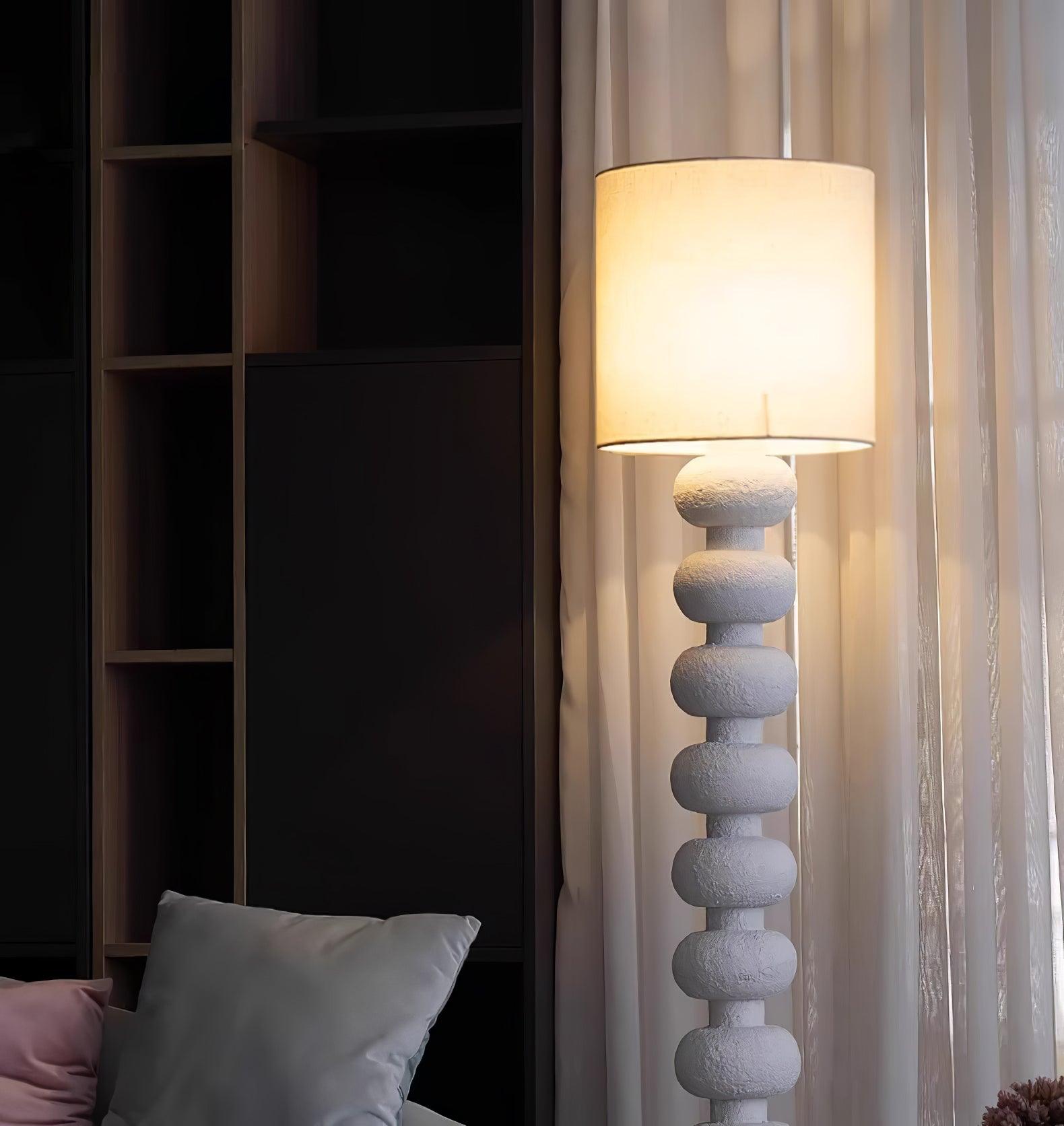 Khev Modern Fabric Floor Lamp-Neutral Decor