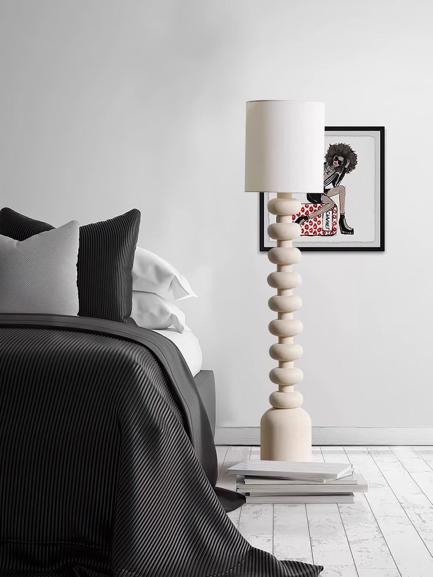Khev Modern Fabric Floor Lamp-Neutral Decor