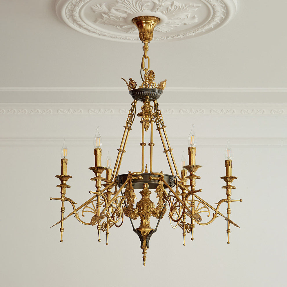 The Leontine Chandelier in a library reading room.