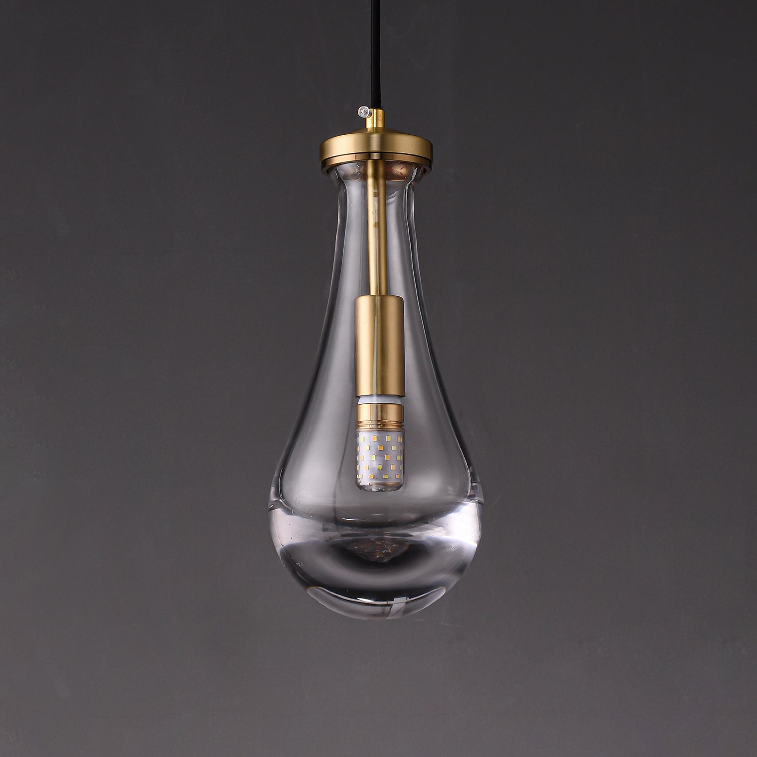 Votheor Modern Minimalist Brass Glass Pendant Lamp-Neutral Decor