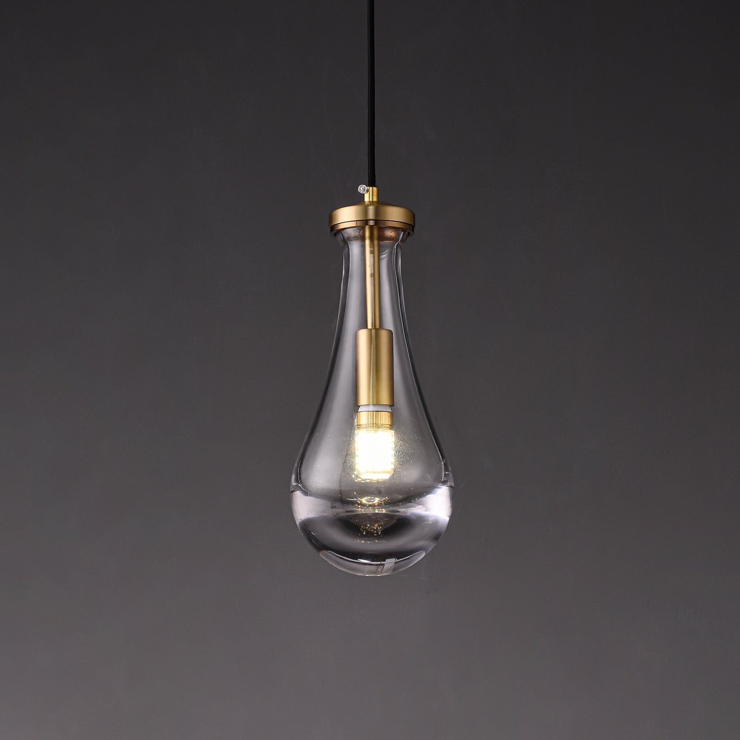 Votheor Modern Minimalist Brass Glass Pendant Lamp-Neutral Decor