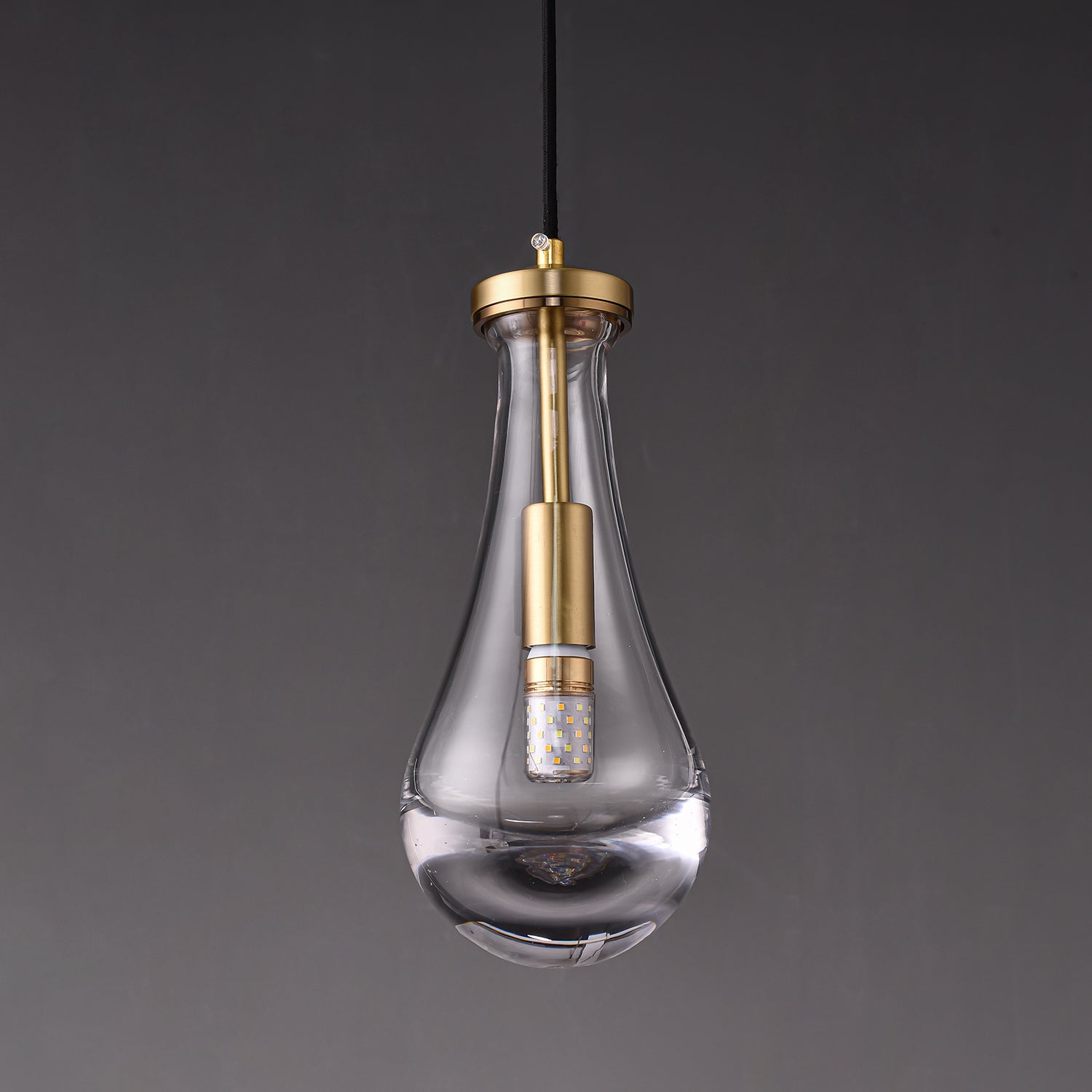 Votheor Modern Minimalist Brass Glass Pendant Lamp-Neutral Decor