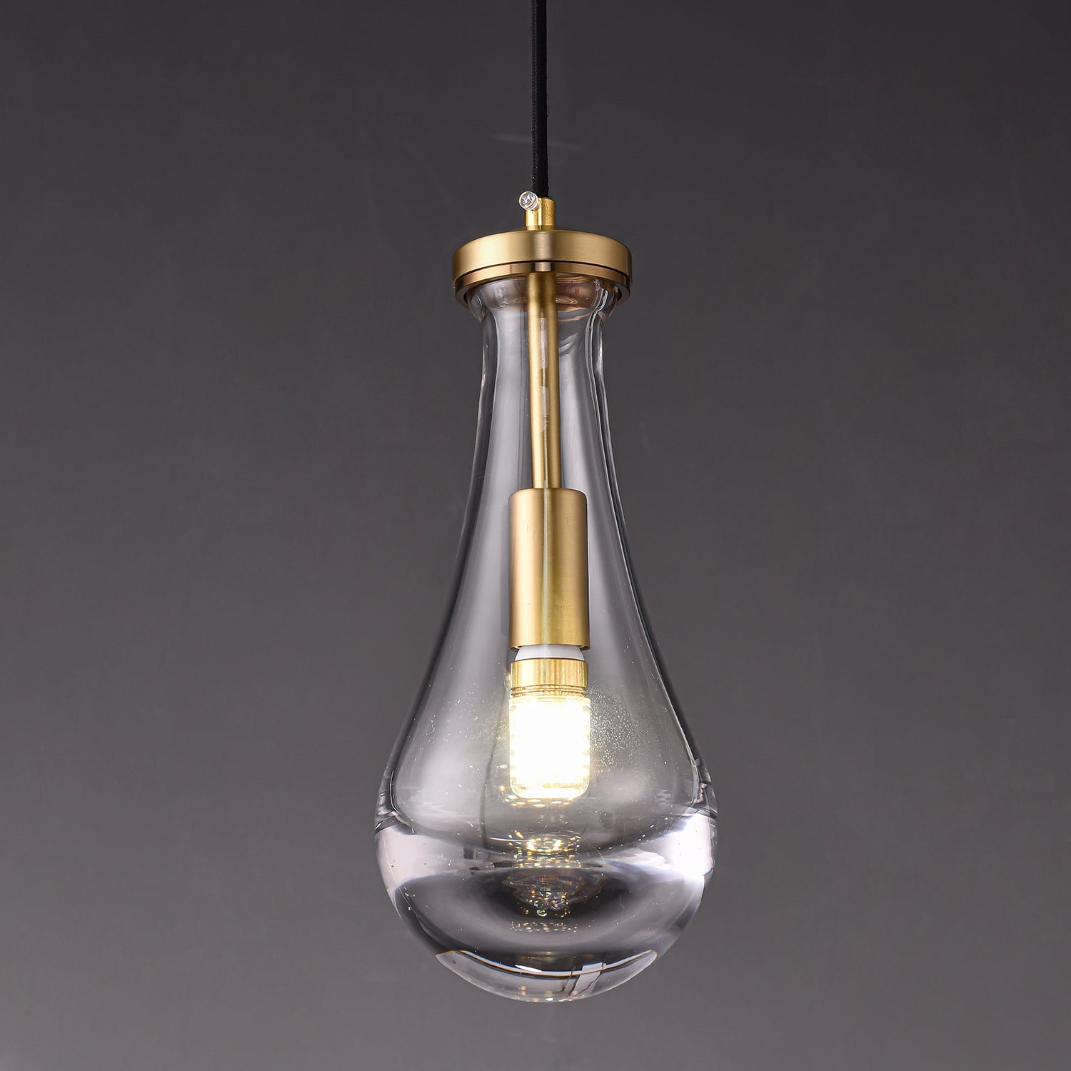 Votheor Modern Minimalist Brass Glass Pendant Lamp-Neutral Decor