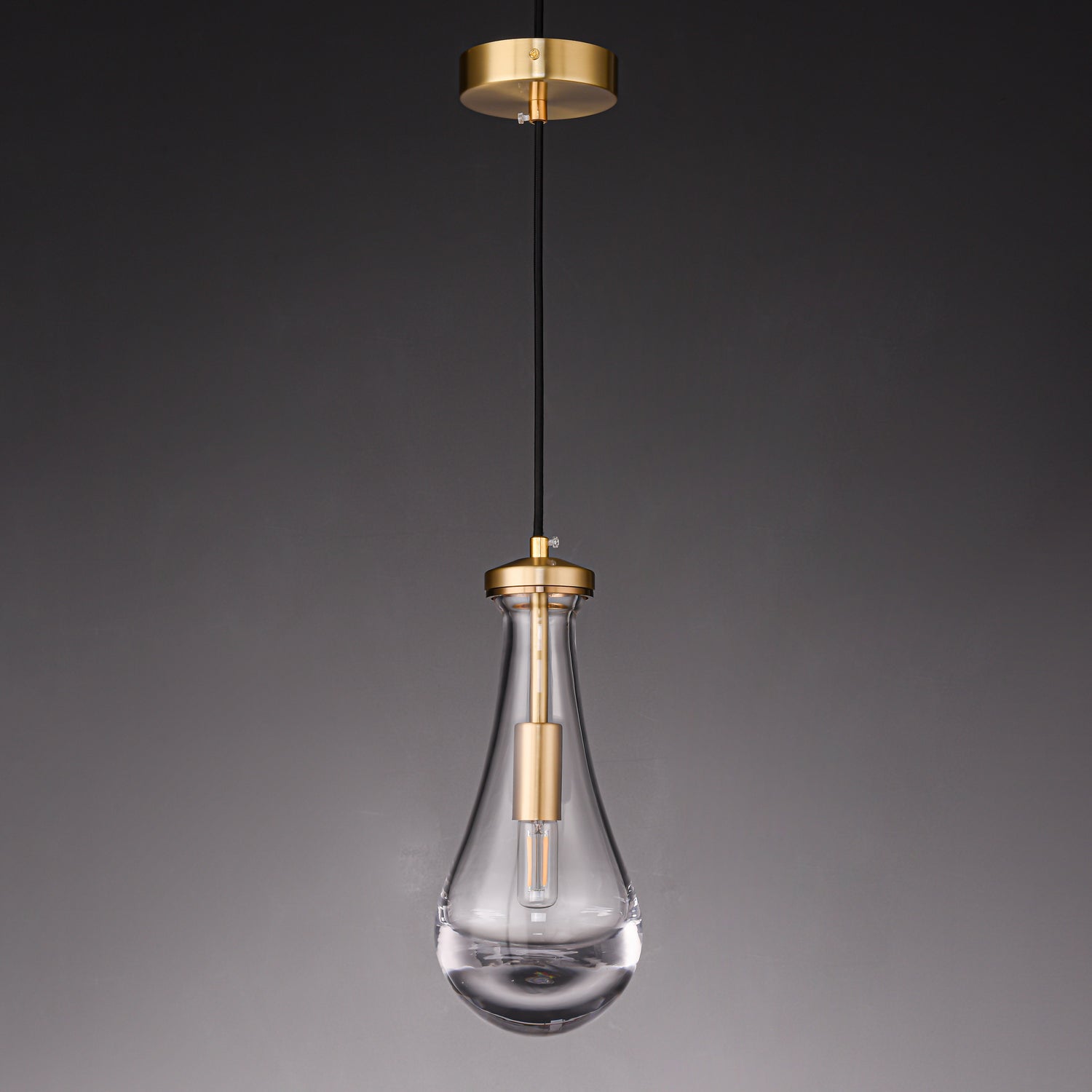 Votheor Modern Minimalist Brass Glass Pendant Lamp-Neutral Decor