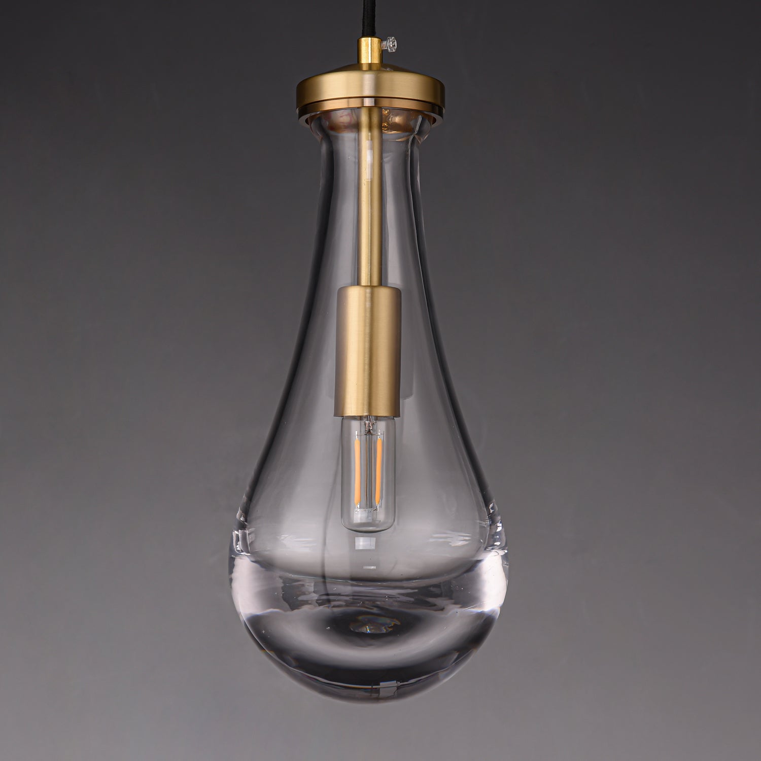 Votheor Modern Minimalist Brass Glass Pendant Lamp-Neutral Decor