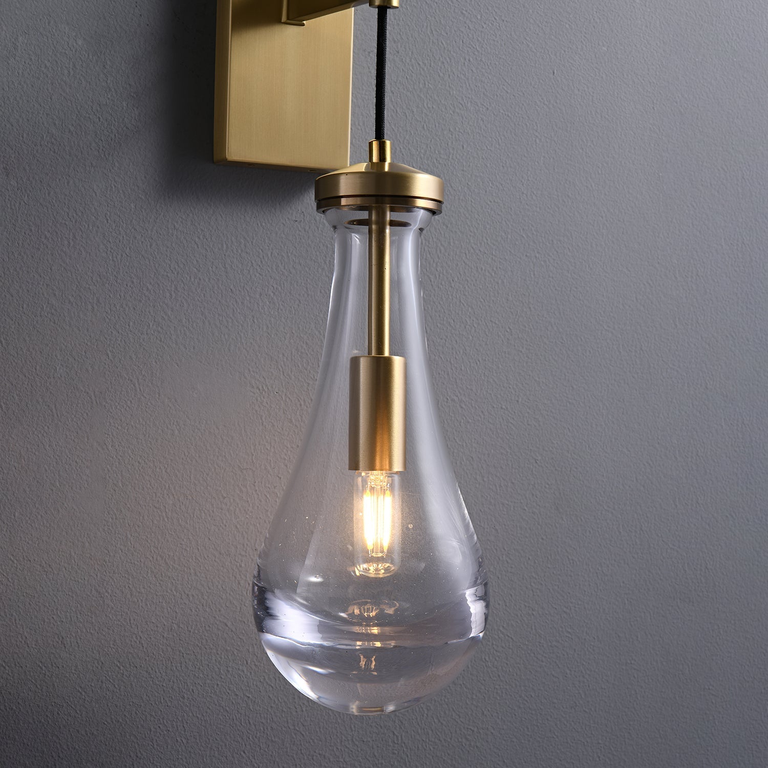 Lyshaos Modern Minimalist Brass Glass Wall Lamp-Neutral Decor